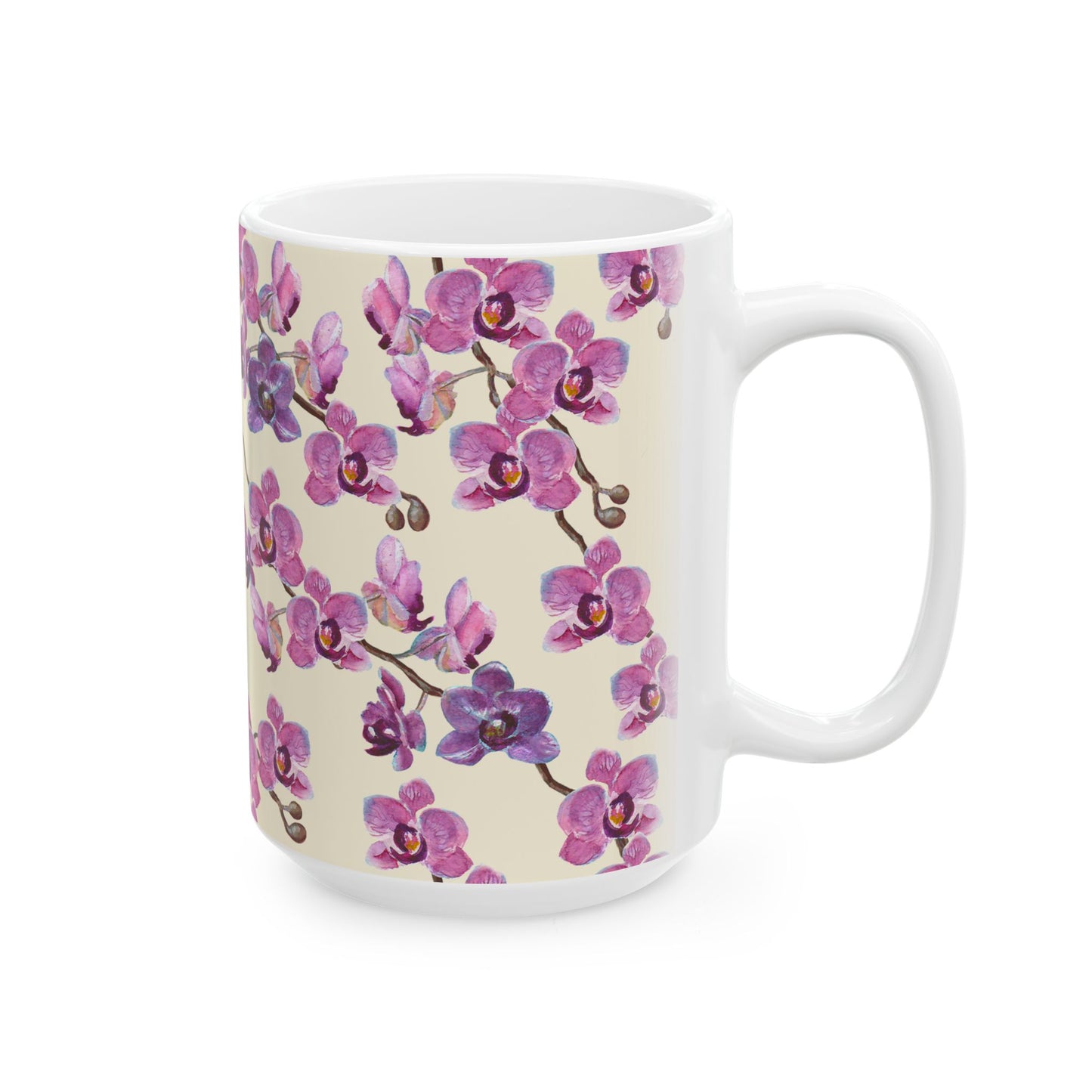 Vanilla Orchid Ceramic Mug - 11 oz. & 15 oz. options