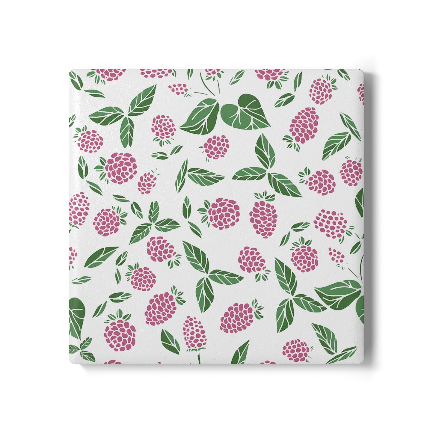 Pink Berry - Ceramic Tile Coaster, Cork Backed - Round or Square Size Choices,  Perfect for Home Decor & Gifts - Priced per coaster