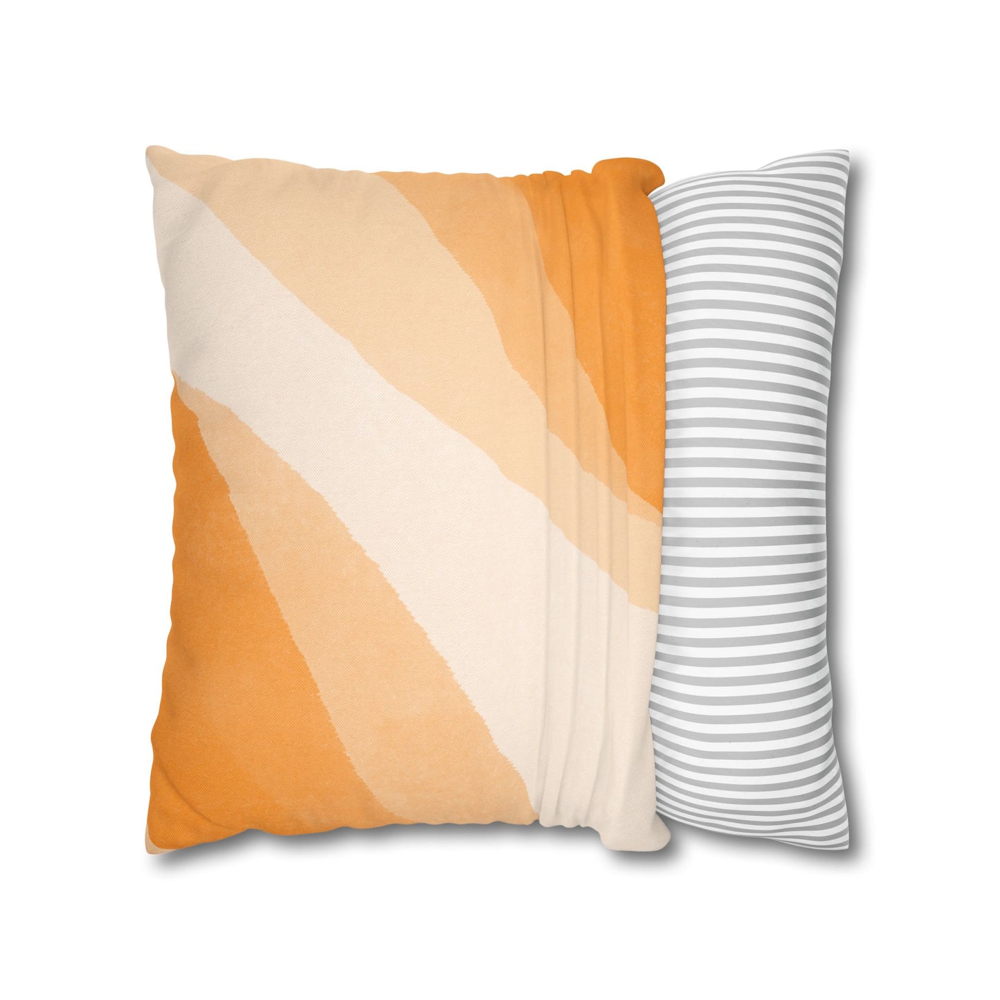 Orange Creamsicle Printed Square Pillow Cover (no insert) -  Multiple Sizes (14"x14", 16"x16", 18"x18", 20"x20"), Includes zipper closure