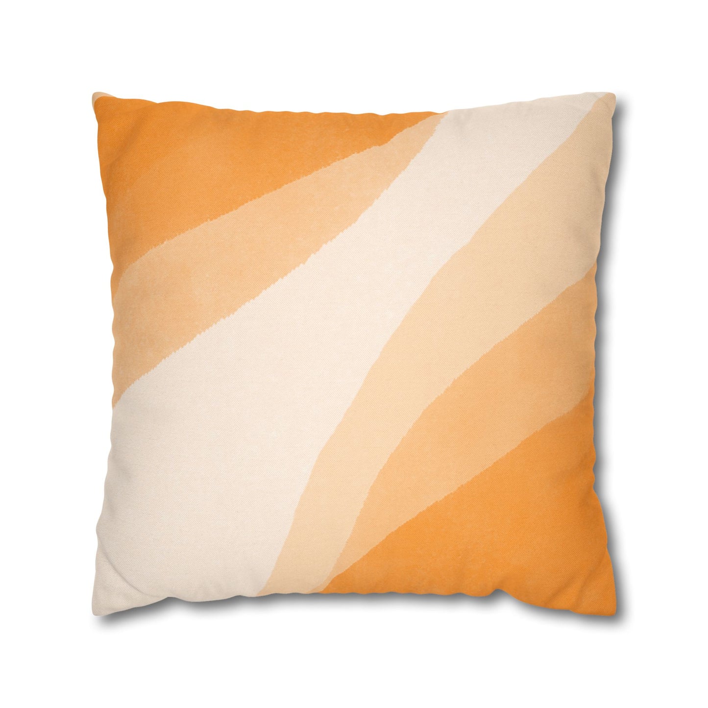 Orange Creamsicle Printed Square Pillow Cover (no insert) -  Multiple Sizes (14"x14", 16"x16", 18"x18", 20"x20"), Includes zipper closure
