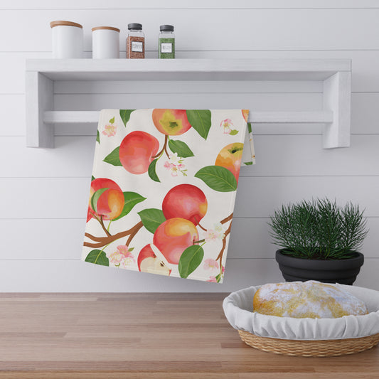Apple Harvest Printed Tea Towels - 100% Cotton Twill, 18" x 30"