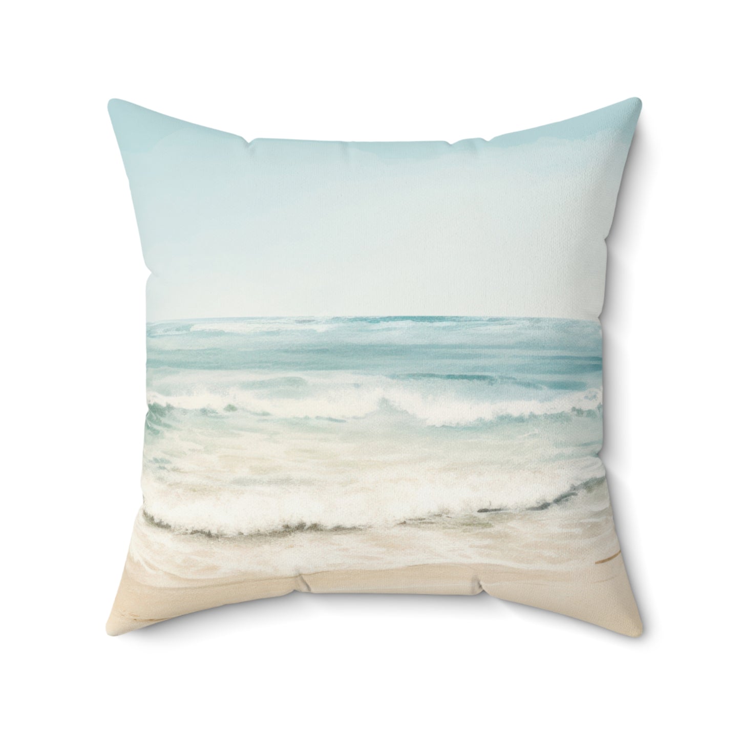 Ocean Breeze Printed Square Pillow Cover with Insert -  Multiple Sizes (14"x14", 16"x16", 18"x18", 20"x20"), Includes insert and zipper closure