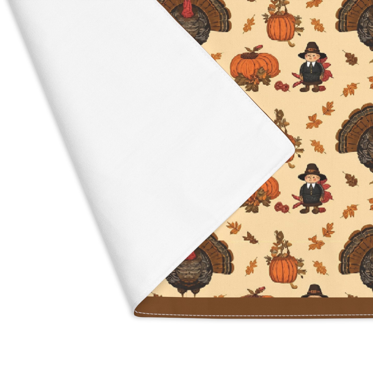 Thanksgiving Turkeys Placemat - 18" × 14" Cotton Twill Fall Autumn Placemat, Thanksgiving Table Decor, Thanksgiving Placemat, Fall Home Decor - Priced per placemat