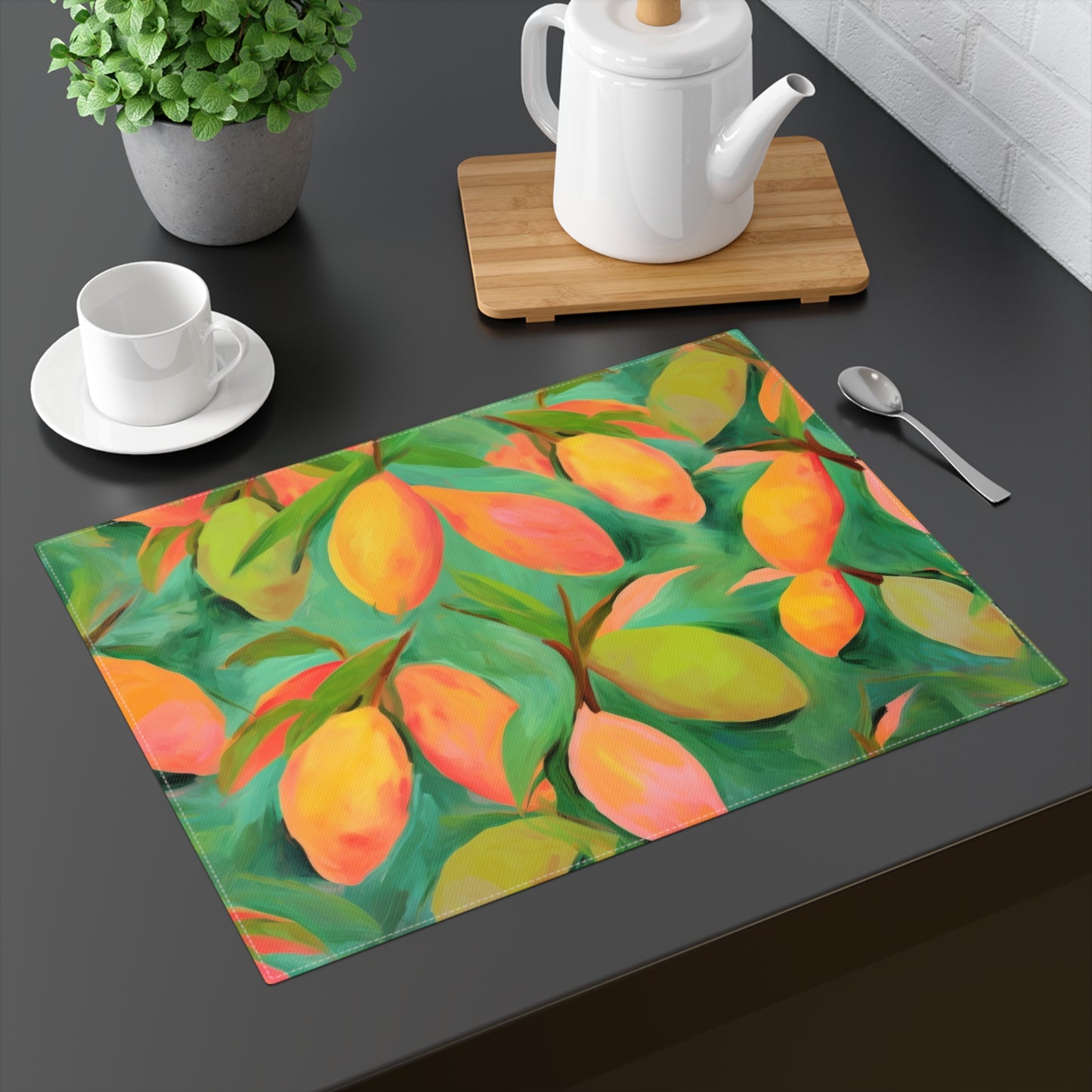 Mangoes Placemats- 18" × 14" Cotton Twill - 1 count