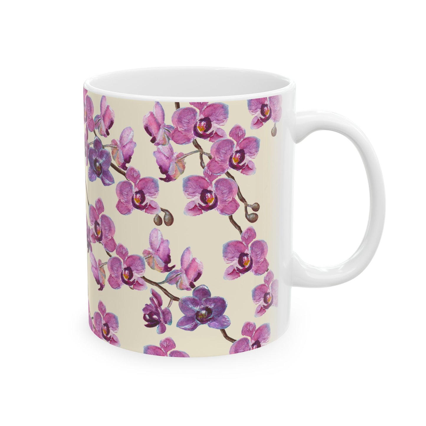 Vanilla Orchid Ceramic Mug - 11 oz. & 15 oz. options
