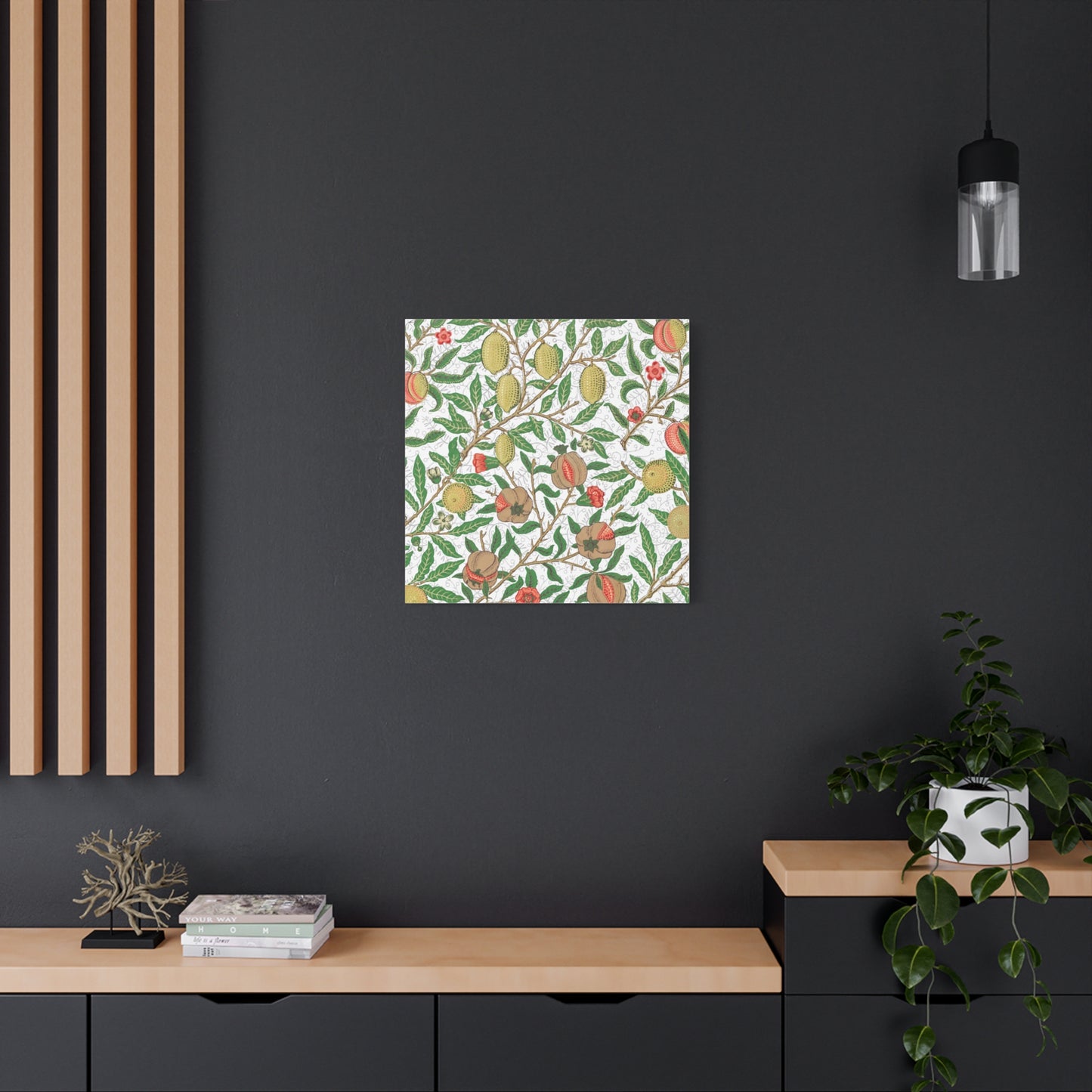 Lemon Verbena Canvas Art Print - Multiple Sizing Options - Stretched Canvas Wall Art, Botanical Wall Decor, Nature Art Print, Flower & Fruit Design, Fruit Illustration by Morris