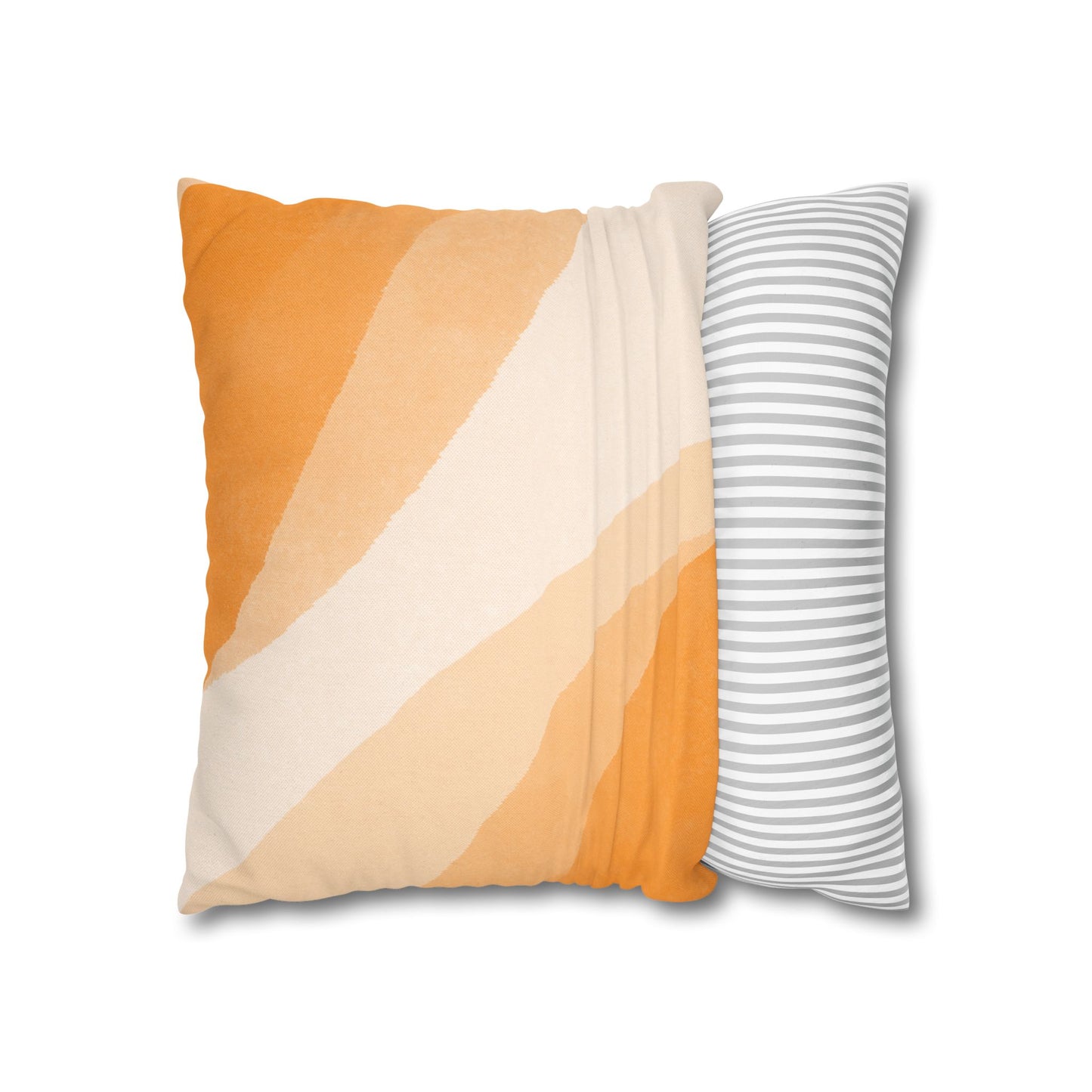 Orange Creamsicle Printed Square Pillow Cover (no insert) -  Multiple Sizes (14"x14", 16"x16", 18"x18", 20"x20"), Includes zipper closure
