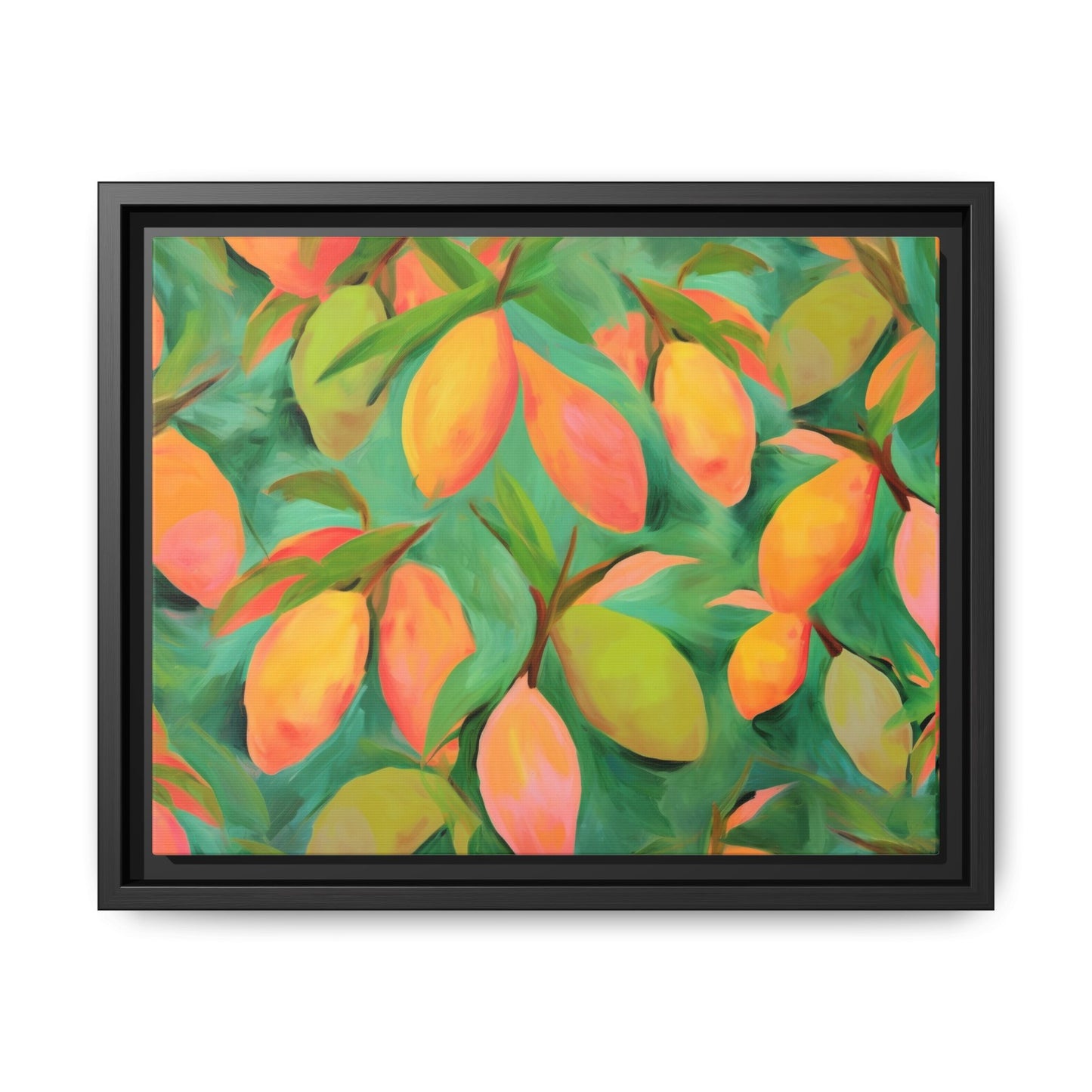 Mangoes Framed Matte Canvas Art - Multiple Frame Color &  Size Options