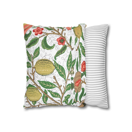 Lemon Verbena Printed Square Pillow Cover (No Insert) -  Multiple Sizes (14"x14", 16"x16", 18"x18", 20"x20"), Includes zipper closure