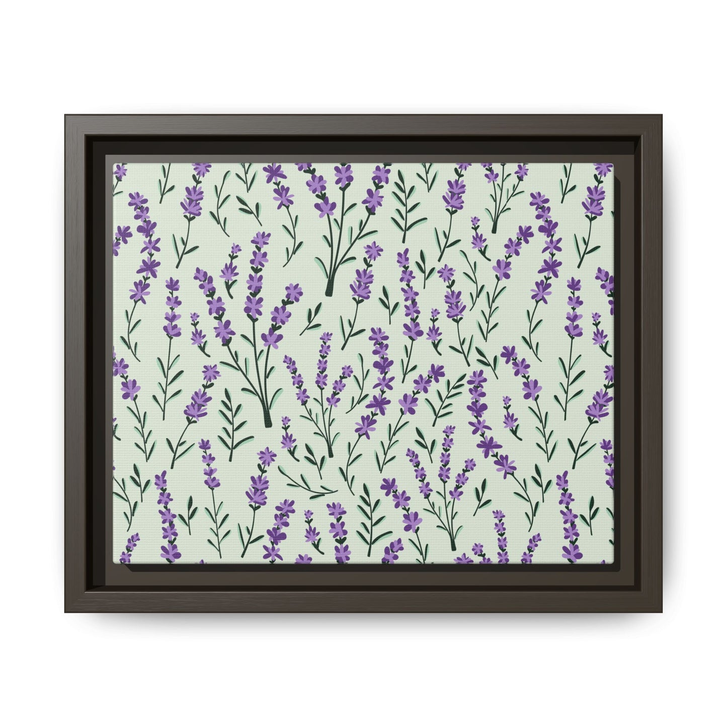 Lavender Sage Framed Matte Canvas Art - Multiple Frame Color &  Size Options