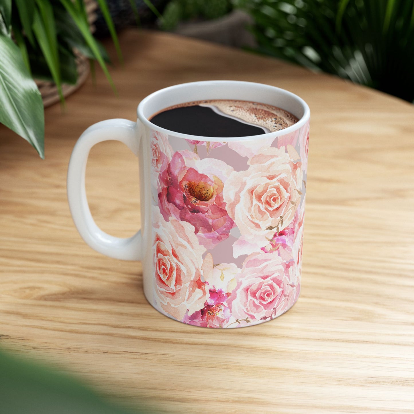 Bohemian Rose Ceramic Mug - 11 oz. & 15 oz. options