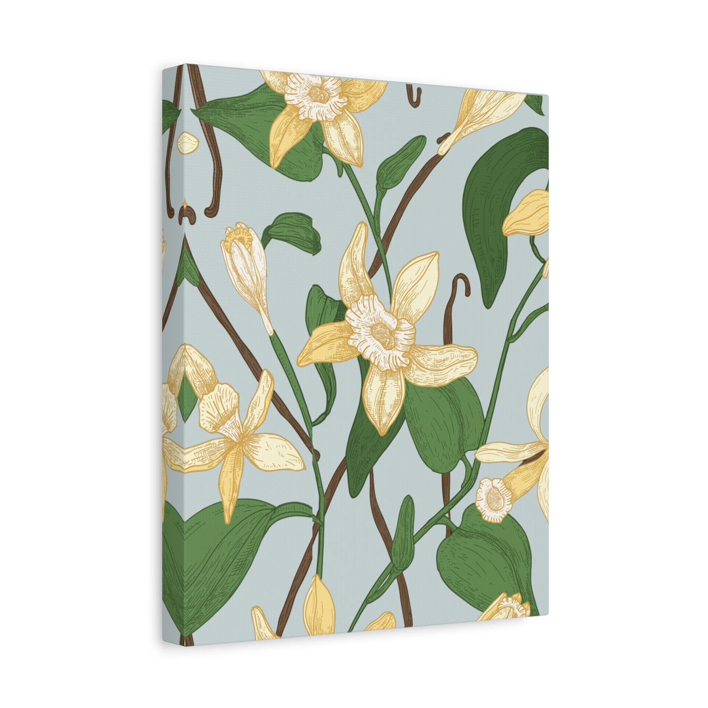 Vanilla Bean Canvas Art Print - Multiple Sizing Options - Vanilla Floral Canvas Wall Art, Botanical Home Decor, Spring Decoration, Gift for Her