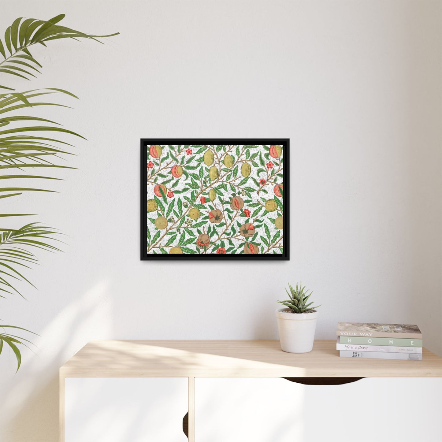 Lemon Verbena Framed Matte Canvas Art - Multiple Frame Colors & Size Options