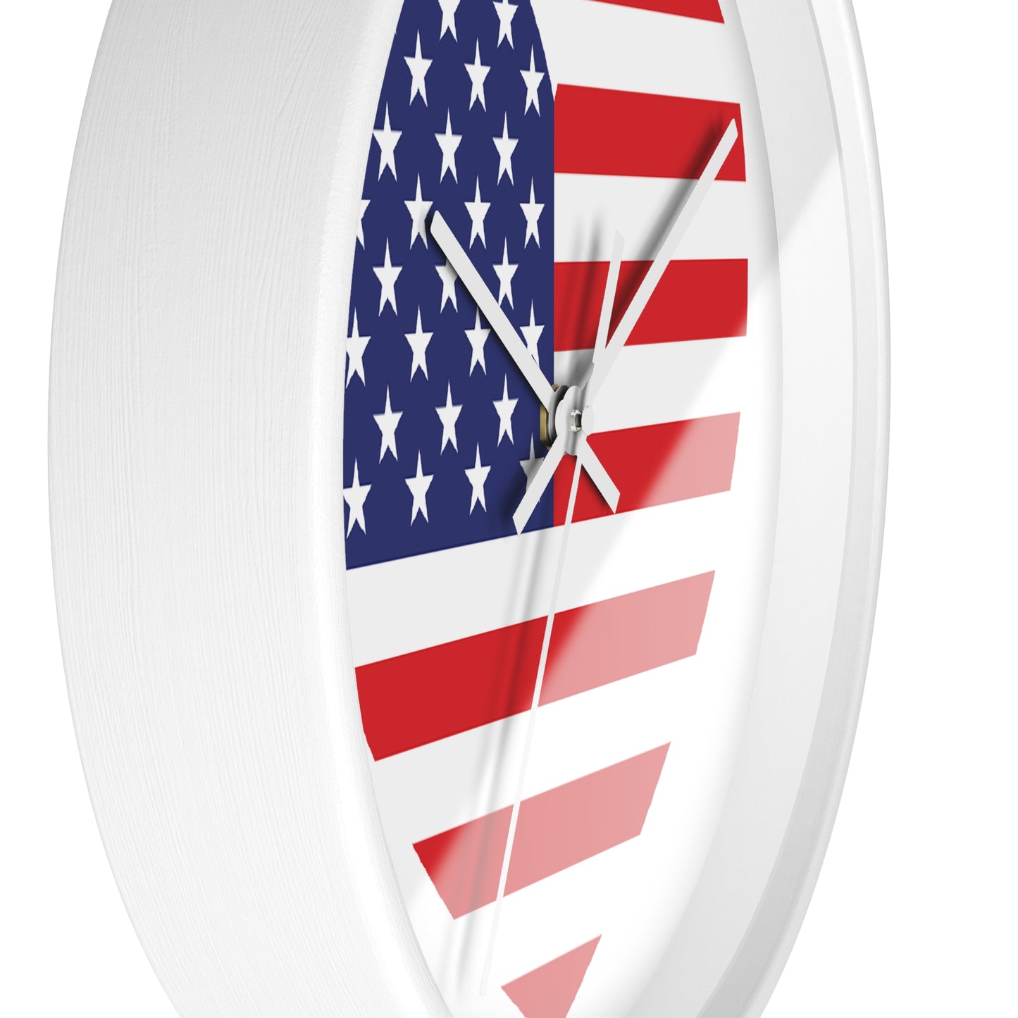 American Flag Heart - Select from Black, White or Natural Wood Color - Patriotic Heart Wall Clock | USA Love Home Decor, American Flag Clock, Gift for Veterans, Independence Day Celebration, Rustic Wall Art