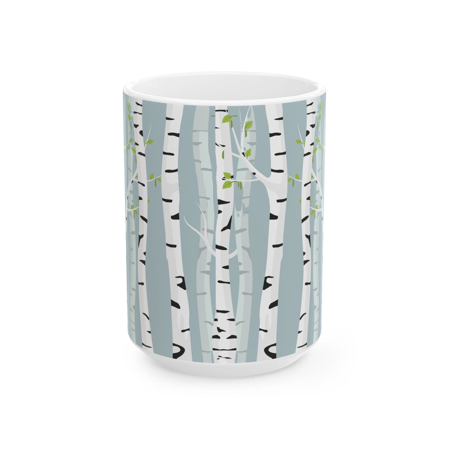 White Birch Ceramic Mug - 11 oz. & 15 oz. options