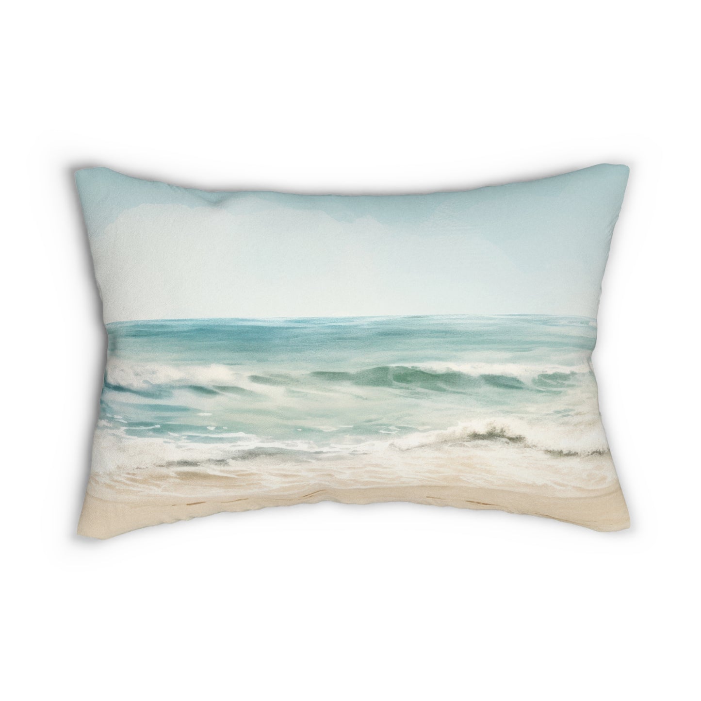 Ocean Breeze Printed  Lumbar Pillow with Insert (20" x 14") - Includes insert and zipper closure