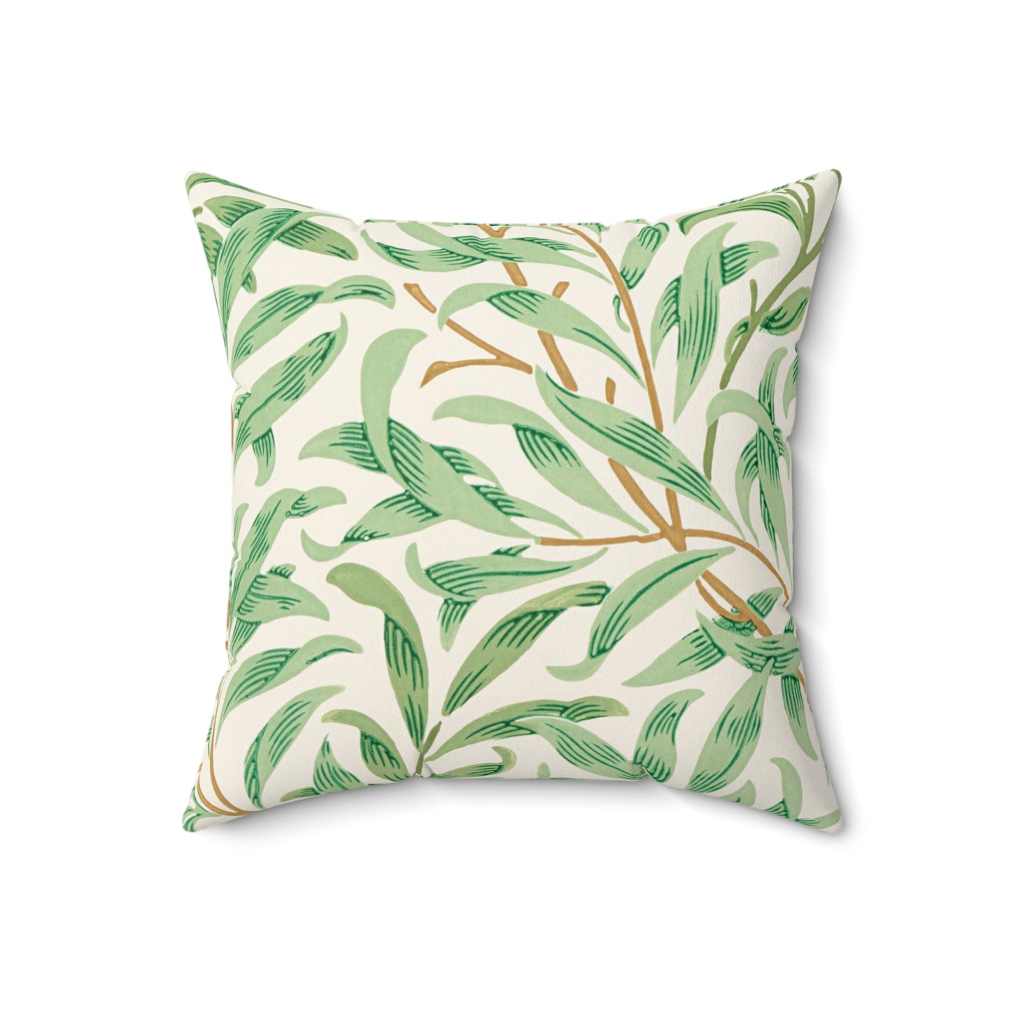 Willow Boughs Printed Square Pillow Cover with Insert -  Multiple Sizes (14"x14", 16"x16", 18"x18", 20"x20"), Includes insert and zipper closure