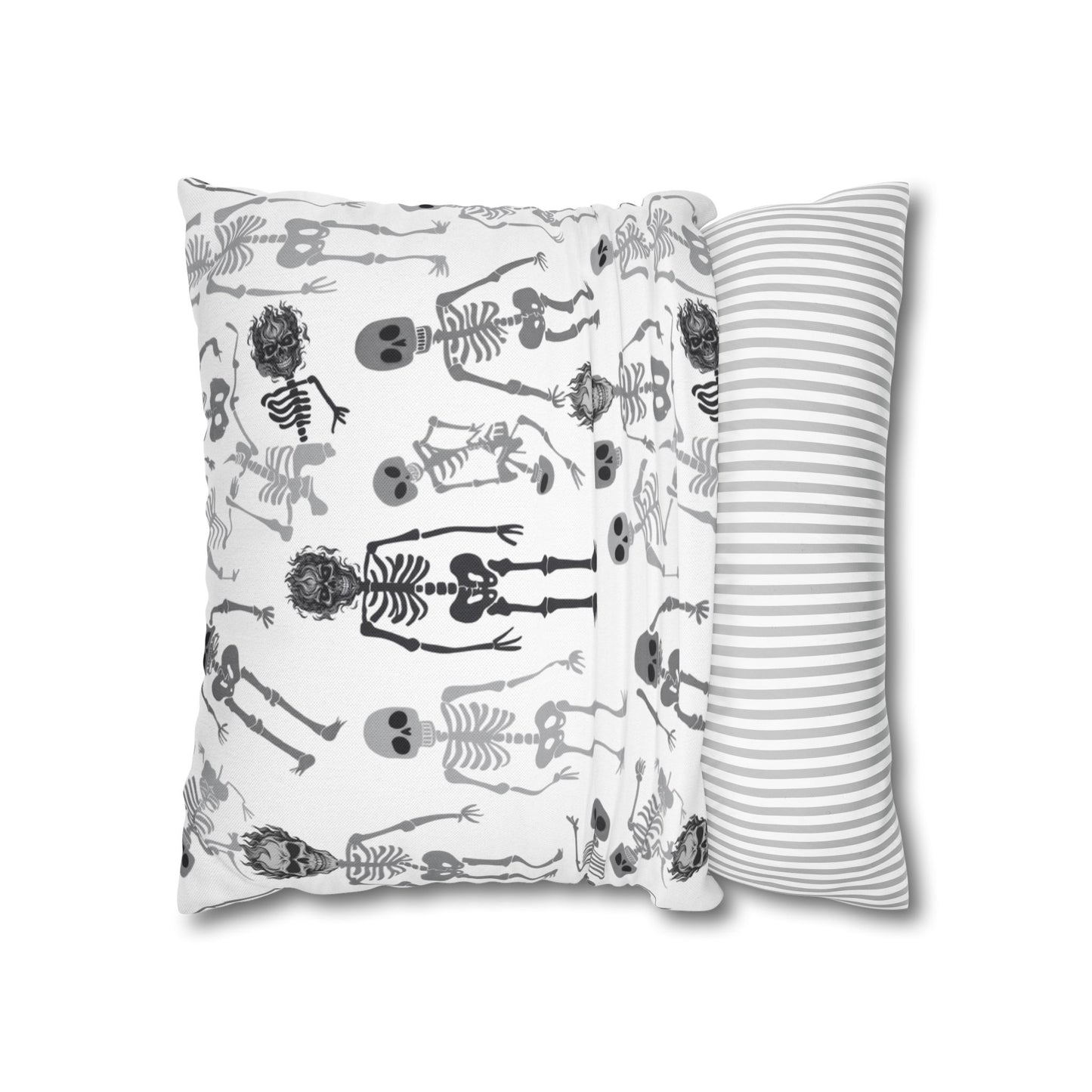 Skeletons Pillow Cover (no insert) - Multiple Sizes (14"x14", 16"x16", 18"x18", 20"x20") - Halloween Home Decor, Skeleton Throw Pillow, Halloween Throw Pillow Cover, Spooky Gift Idea, Unique Pillow Cover - Price for 1 pillow cover