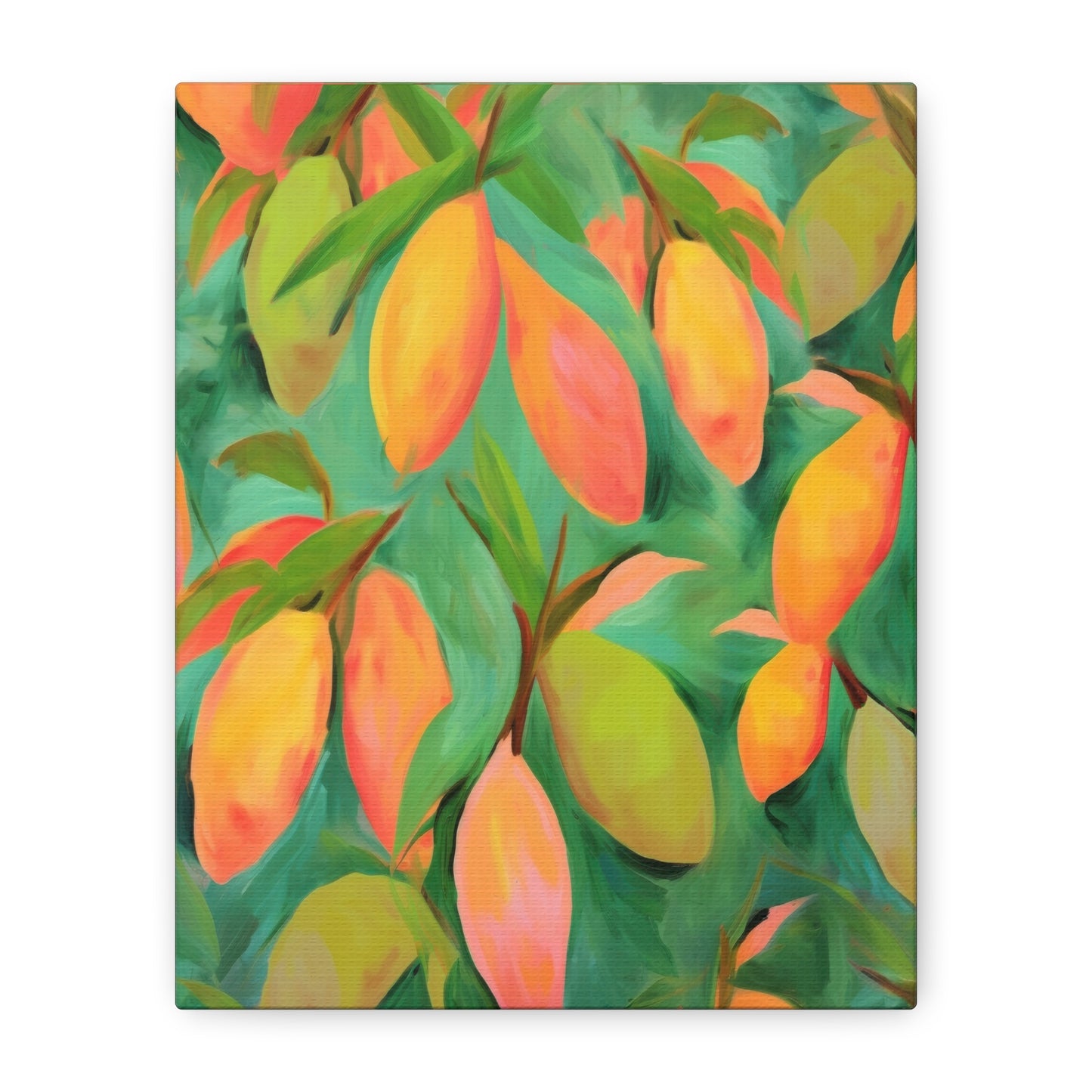 Mangoes Canvas Art Print - Multiple Sizing Options - Vibrant Mango Canvas Wall Art Print, Colorful Wall Decor, Perfect for Gifts, Mango Lover's Decor