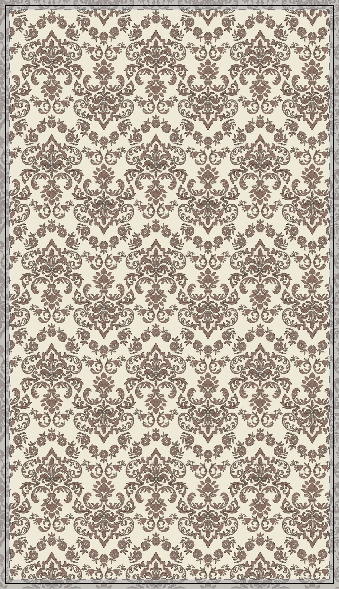 Baroque Mocha Tablecloth, 100% Cotton Twill Tablecloth, 58" × 58" and 58" × 102" Sizes, Vintage Damask Style Tablecloth, Thanksgiving Tablecloth, Fall / Brown Tablecloth, Wedding Table Linen