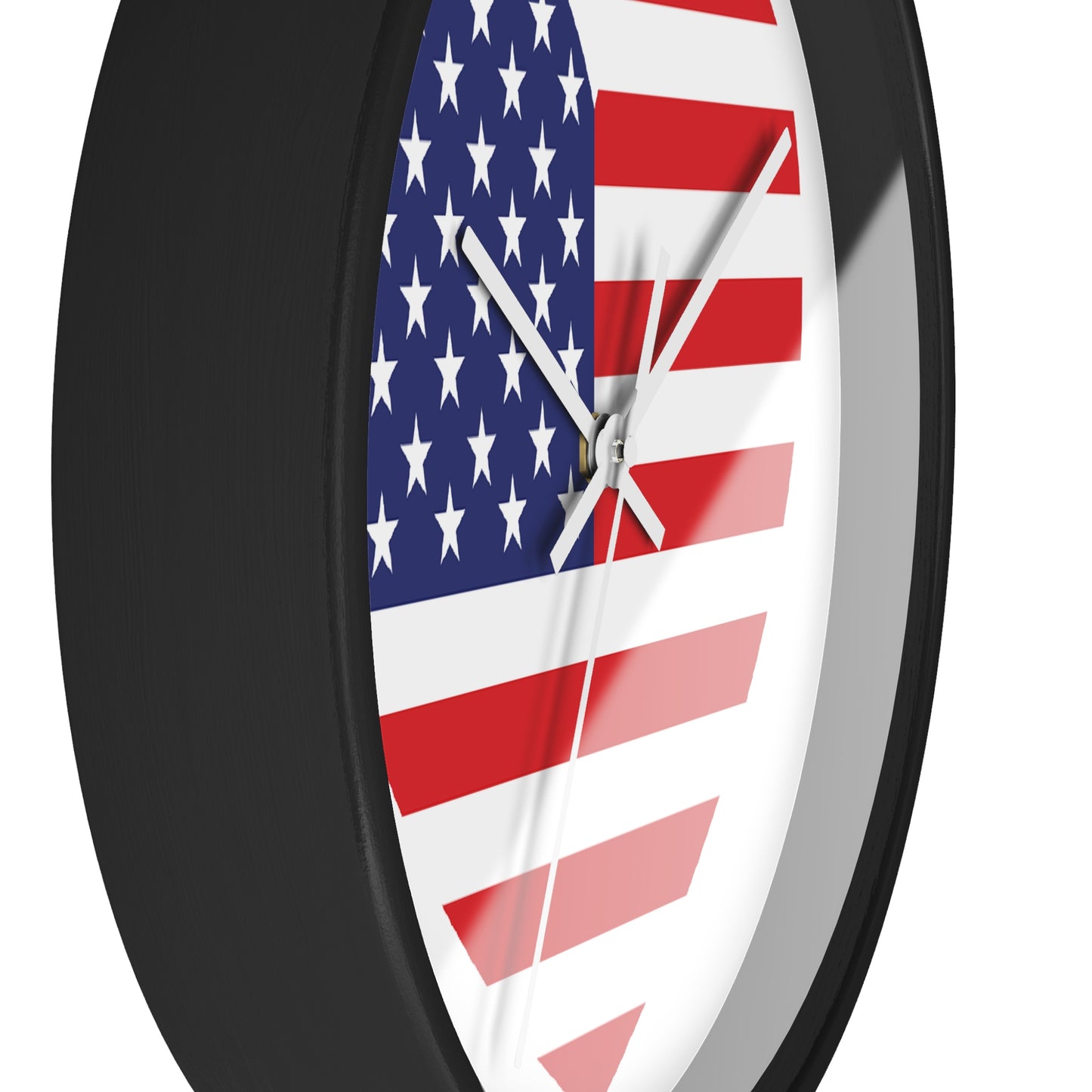 American Flag Heart - Select from Black, White or Natural Wood Color - Patriotic Heart Wall Clock | USA Love Home Decor, American Flag Clock, Gift for Veterans, Independence Day Celebration, Rustic Wall Art