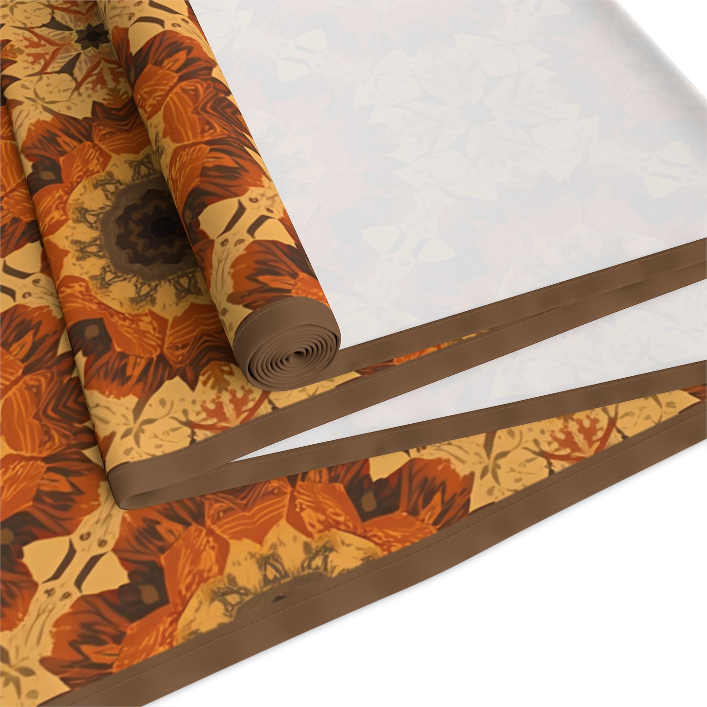 Groovy Fall Flowers Table Runner - 16" x 72" or 16" x 90" Sizes, Fall Table Home Decor, Retro Home Decor, Thanksgiving Table Runner, Fall Table Runner, Cotton Twill or Polyester material choices