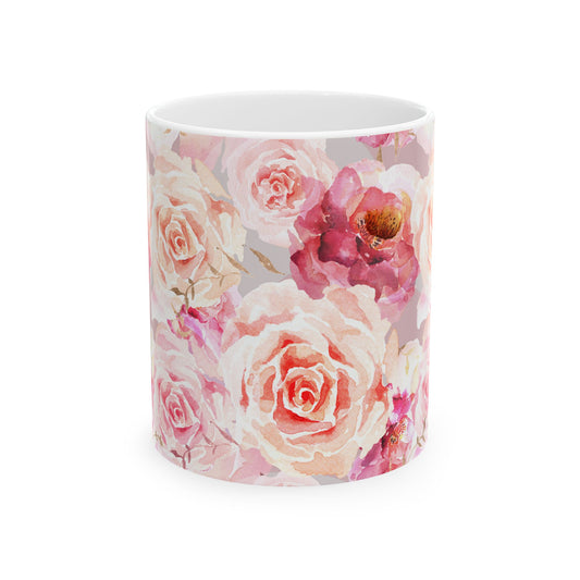 Bohemian Rose Ceramic Mug - 11 oz. & 15 oz. options
