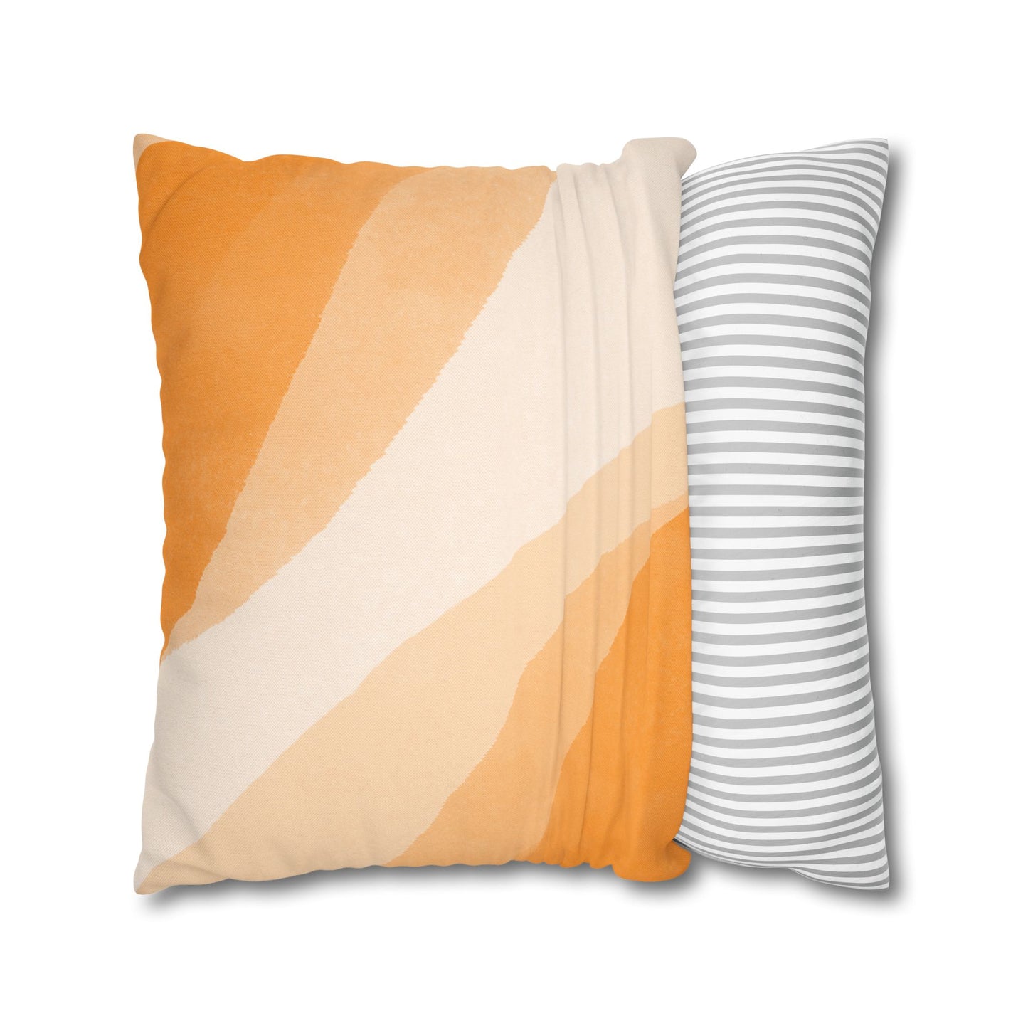 Orange Creamsicle Printed Square Pillow Cover (no insert) -  Multiple Sizes (14"x14", 16"x16", 18"x18", 20"x20"), Includes zipper closure
