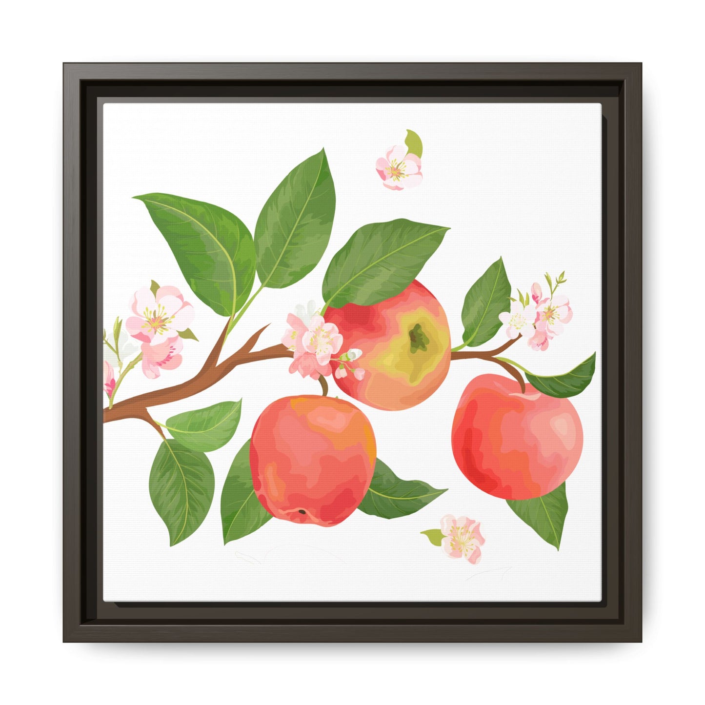 Apple Harvest Framed Matte Canvas Art - Multiple Frame Colors & Size Options