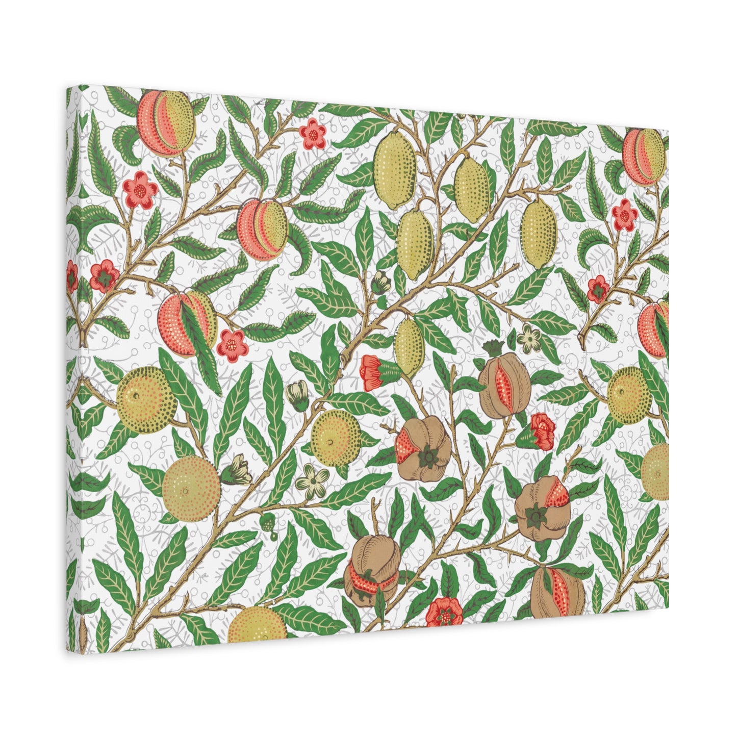 Lemon Verbena Canvas Art Print - Multiple Sizing Options - Stretched Canvas Wall Art, Botanical Wall Decor, Nature Art Print, Flower & Fruit Design, Fruit Illustration by Morris