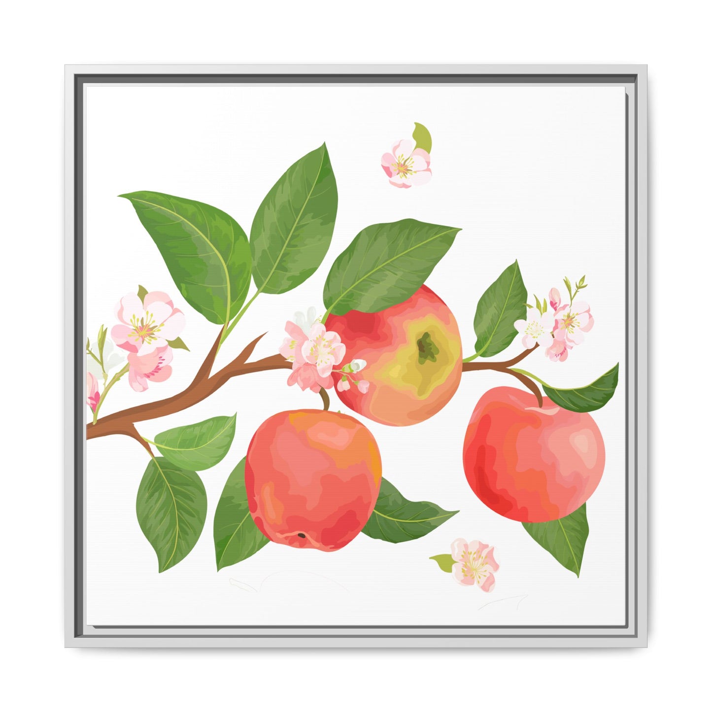 Apple Harvest Framed Matte Canvas Art - Multiple Frame Colors & Size Options