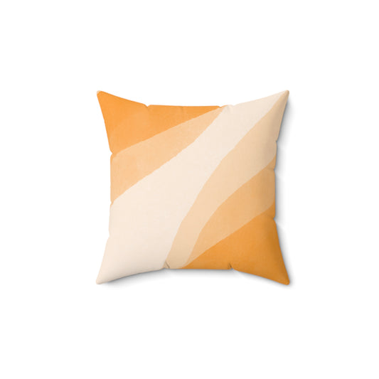 Orange Creamsicle Printed Square Pillow Cover with Insert -  Multiple Sizes (14"x14", 16"x16", 18"x18", 20"x20"), Includes insert and zipper closure
