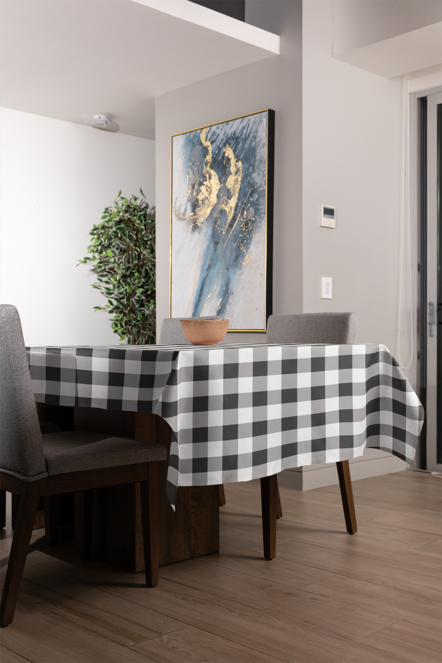 Black Gingham - 100% Cotton Twill Tablecloth, 58" × 58" and 58" × 102" Sizes, Black Checked Gingham Tablecloth, Black & White Tablecloth, Black Checked Tablecloth, Halloween Table Linen, Birthday Tablecloth, Farmhouse Decor, Picnic Table Tablecloth