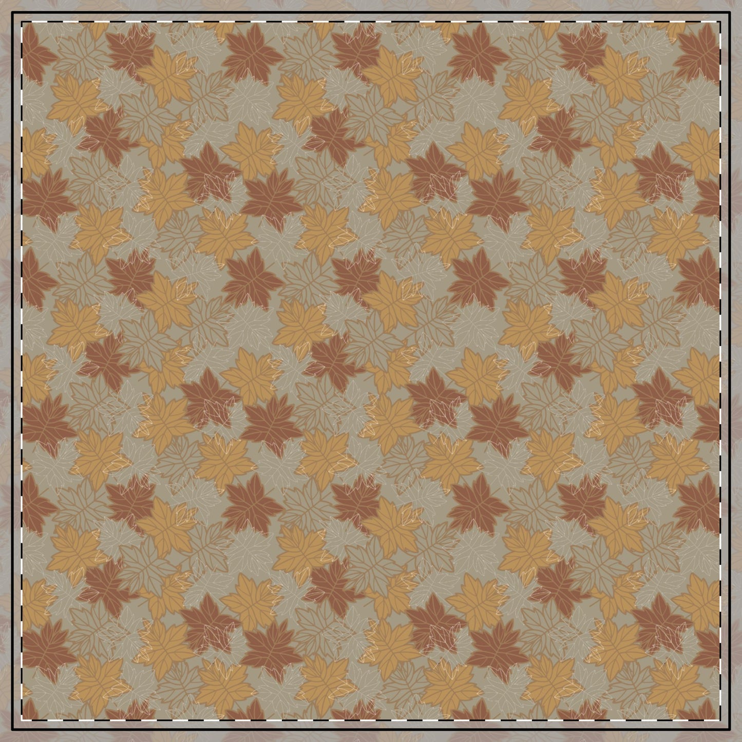 Earthy Leaves Tablecloth - 100% Cotton Twill Tablecloth, 58" × 58" and 58" × 102" Sizes, Fall Autumn Leaves Style Tablecloth, Thanksgiving Tablecloth, Fall / Brown Tablecloth, Party Tablecloth