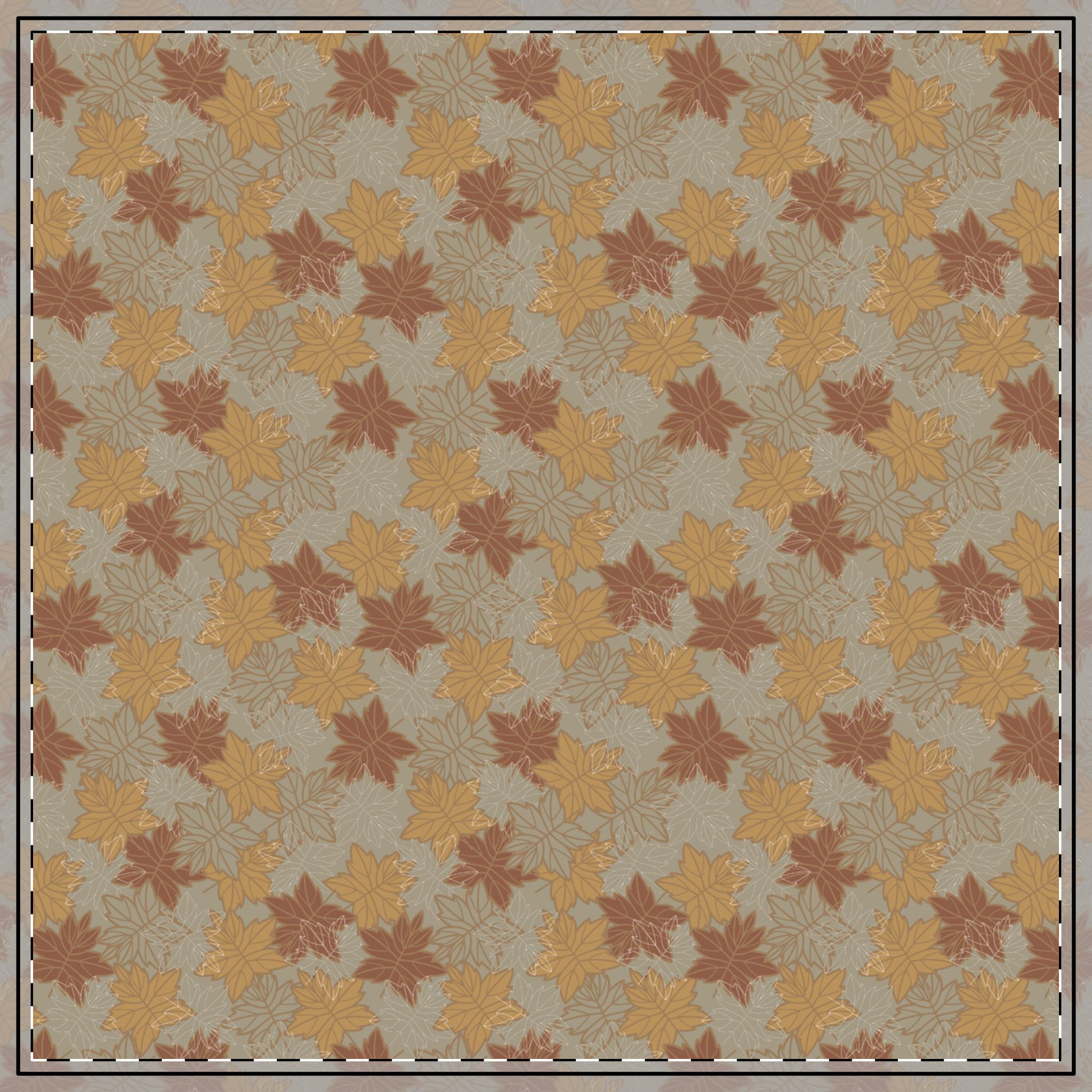 Earthy Leaves Tablecloth - 100% Cotton Twill Tablecloth, 58" × 58" and 58" × 102" Sizes, Fall Autumn Leaves Style Tablecloth, Thanksgiving Tablecloth, Fall / Brown Tablecloth, Party Tablecloth