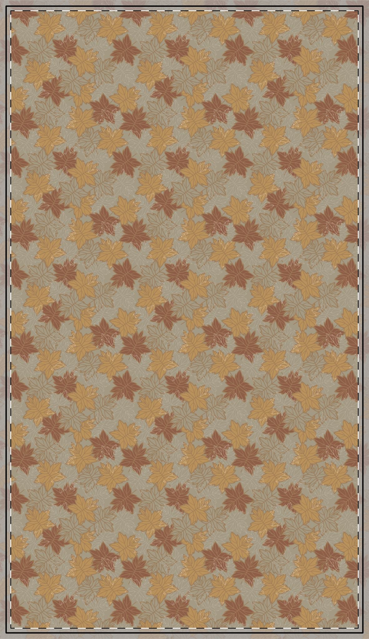 Earthy Leaves Tablecloth - 100% Cotton Twill Tablecloth, 58" × 58" and 58" × 102" Sizes, Fall Autumn Leaves Style Tablecloth, Thanksgiving Tablecloth, Fall / Brown Tablecloth, Party Tablecloth
