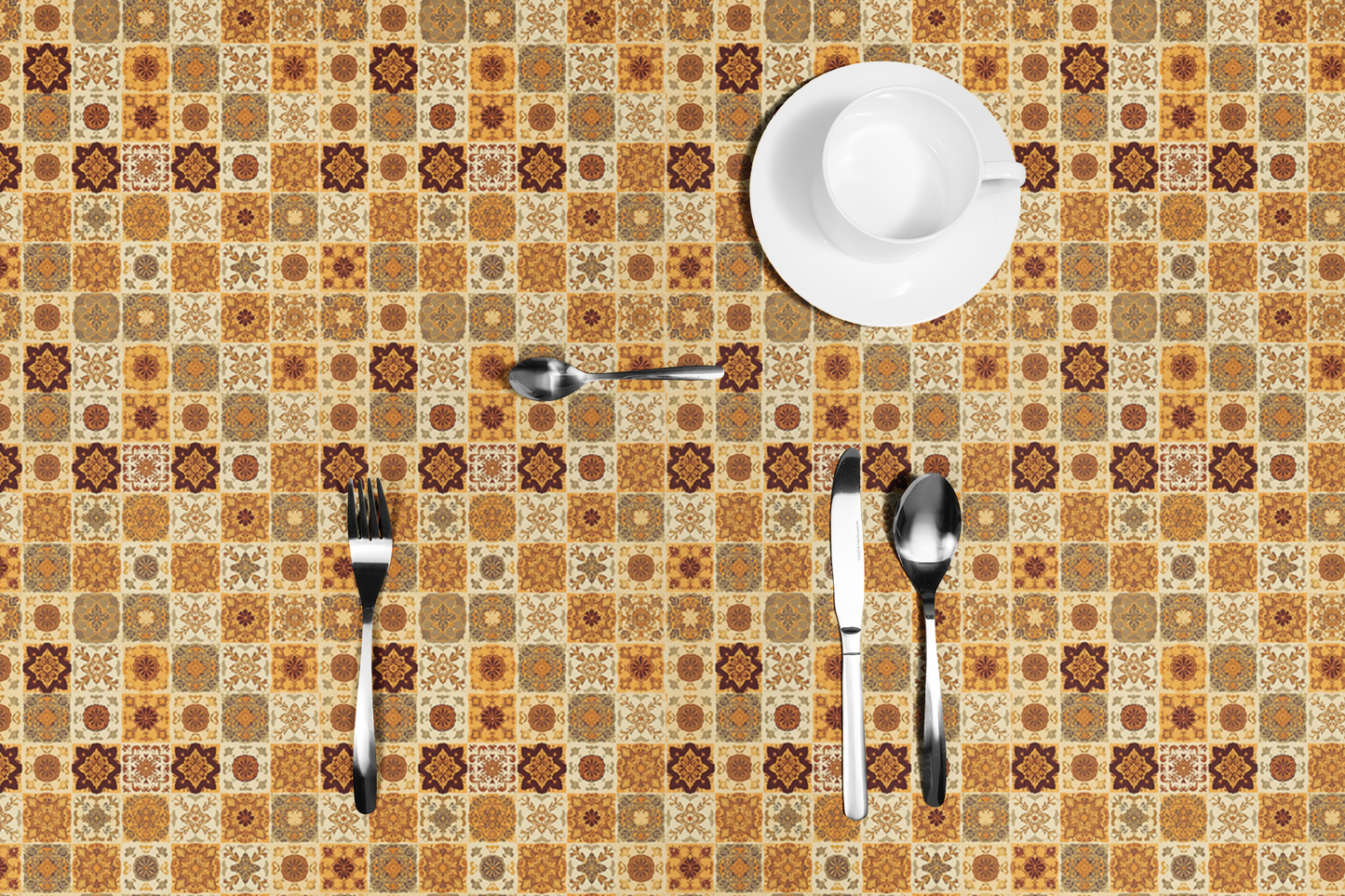 Fall Flowers Mosaic Tablecloth, 100% Cotton Twill Tablecloth, 58" × 58" and 58" × 102" Sizes, Fall Autumn Flowers Style Tablecloth, Thanksgiving Tablecloth, Fall Tablecloth, Party Tablecloth