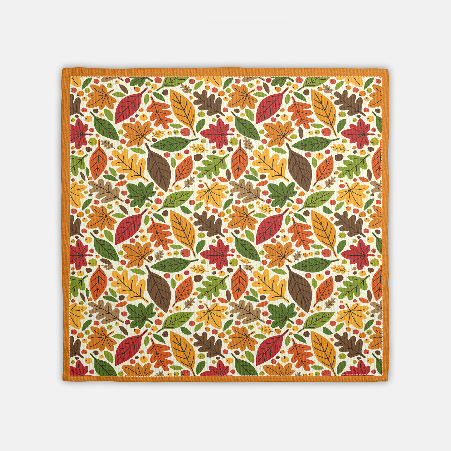 Fall Leaves 22" x 22" Cotton Twill Napkin - Fall Table Decor, Thanksgiving Dinner Napkins, Fall Cotton Napkins, Rustic Kitchen Napkins - Priced per napkin