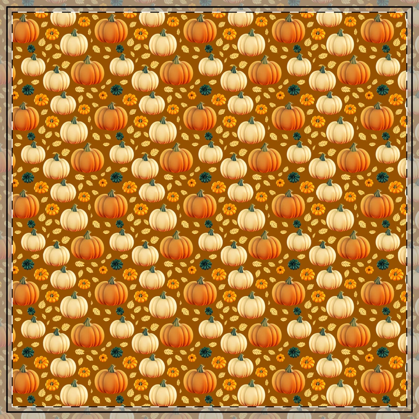 Fall Pumpkins Tablecloth - 100% Cotton Twill Tablecloth, 58" × 58" and 58" × 102" Sizes, Fall Autumn Pumpkins LTablecloth, Thanksgiving Tablecloth, Fall /Orange Tablecloth, Halloween Tablecloth