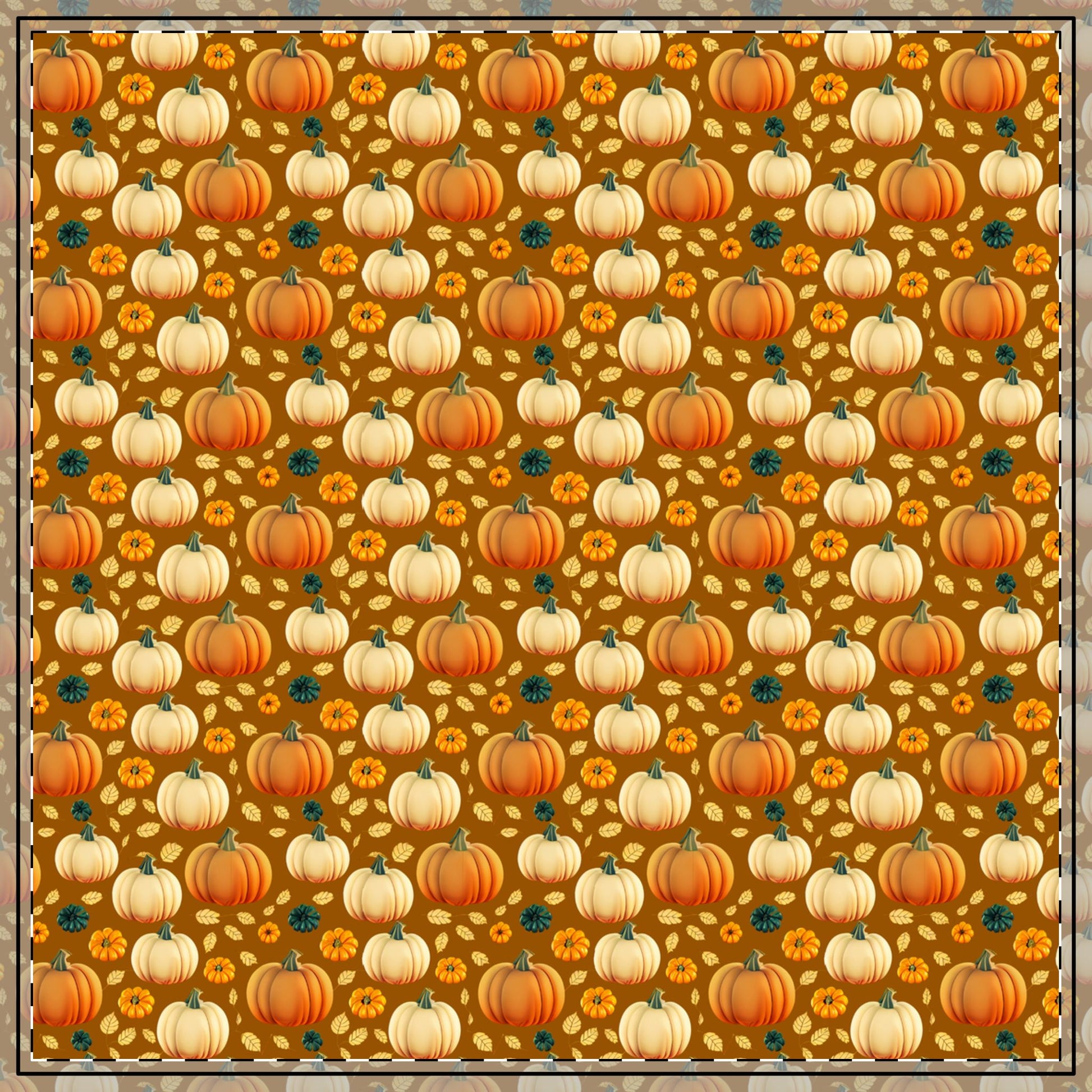 Fall Pumpkins Tablecloth - 100% Cotton Twill Tablecloth, 58" × 58" and 58" × 102" Sizes, Fall Autumn Pumpkins LTablecloth, Thanksgiving Tablecloth, Fall /Orange Tablecloth, Halloween Tablecloth