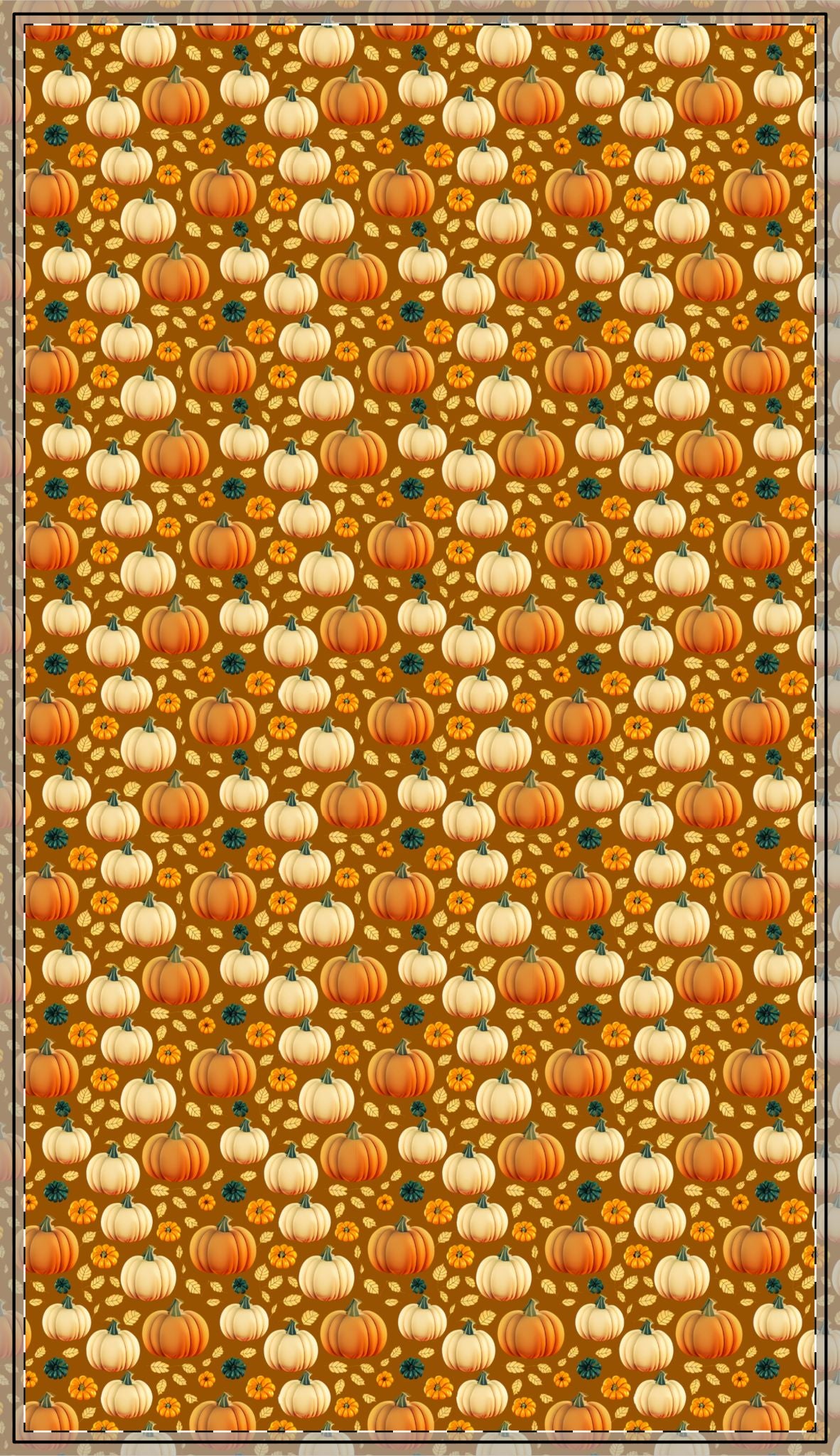 Fall Pumpkins Tablecloth - 100% Cotton Twill Tablecloth, 58" × 58" and 58" × 102" Sizes, Fall Autumn Pumpkins LTablecloth, Thanksgiving Tablecloth, Fall /Orange Tablecloth, Halloween Tablecloth