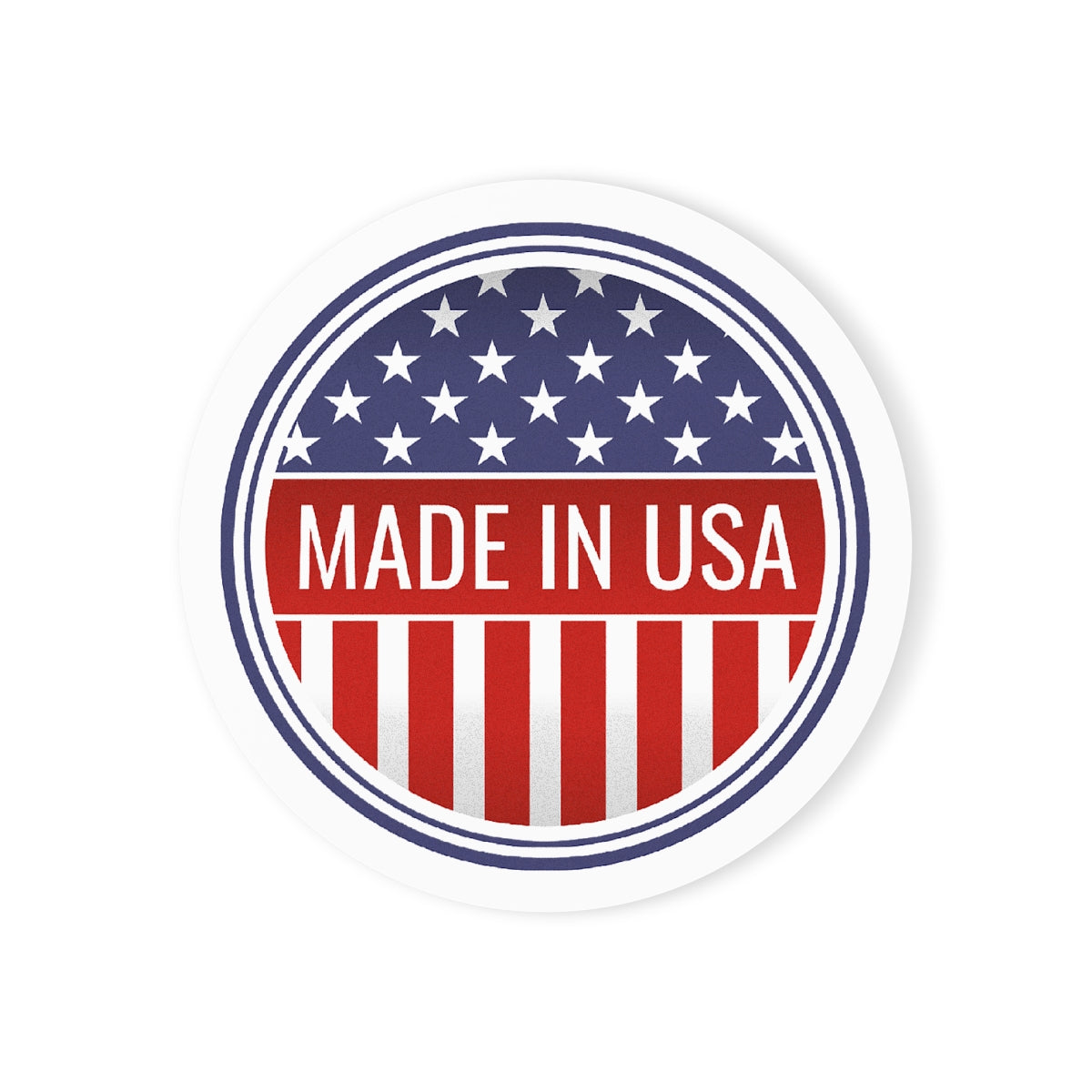 Made in USA round hardboard coaster - Cork Backing, 4th of July Decor, Patriotic Coaster - Priced per coaster