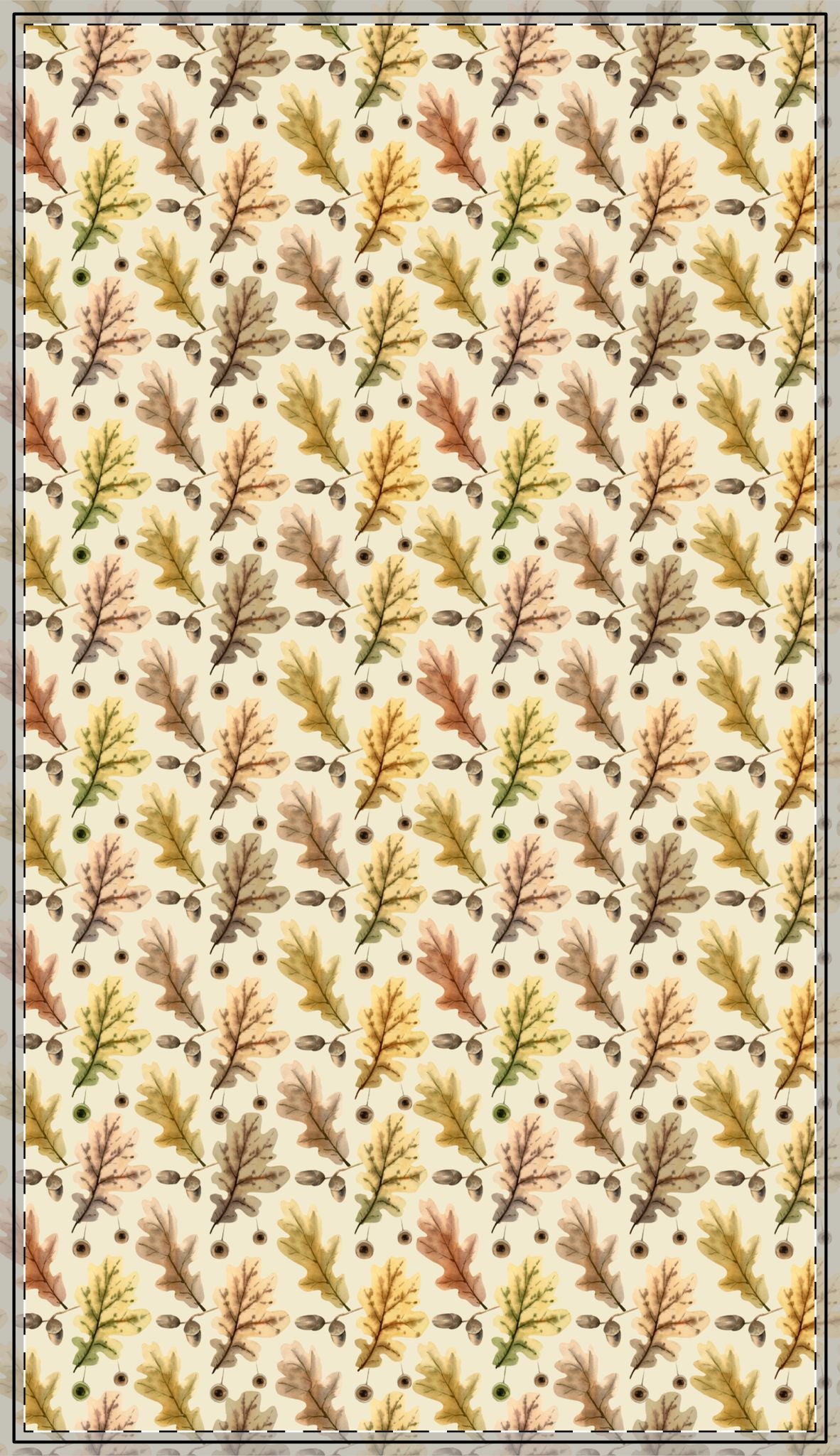 Oak Leaves Tablecloth - 100% Cotton Twill Tablecloth, 58" × 58" and 58" × 102" Sizes, Fall Autumn Oak Leaves Tablecloth, Thanksgiving Tablecloth, Fall / Autumn Tablecloth, Halloween Party Tablecloth