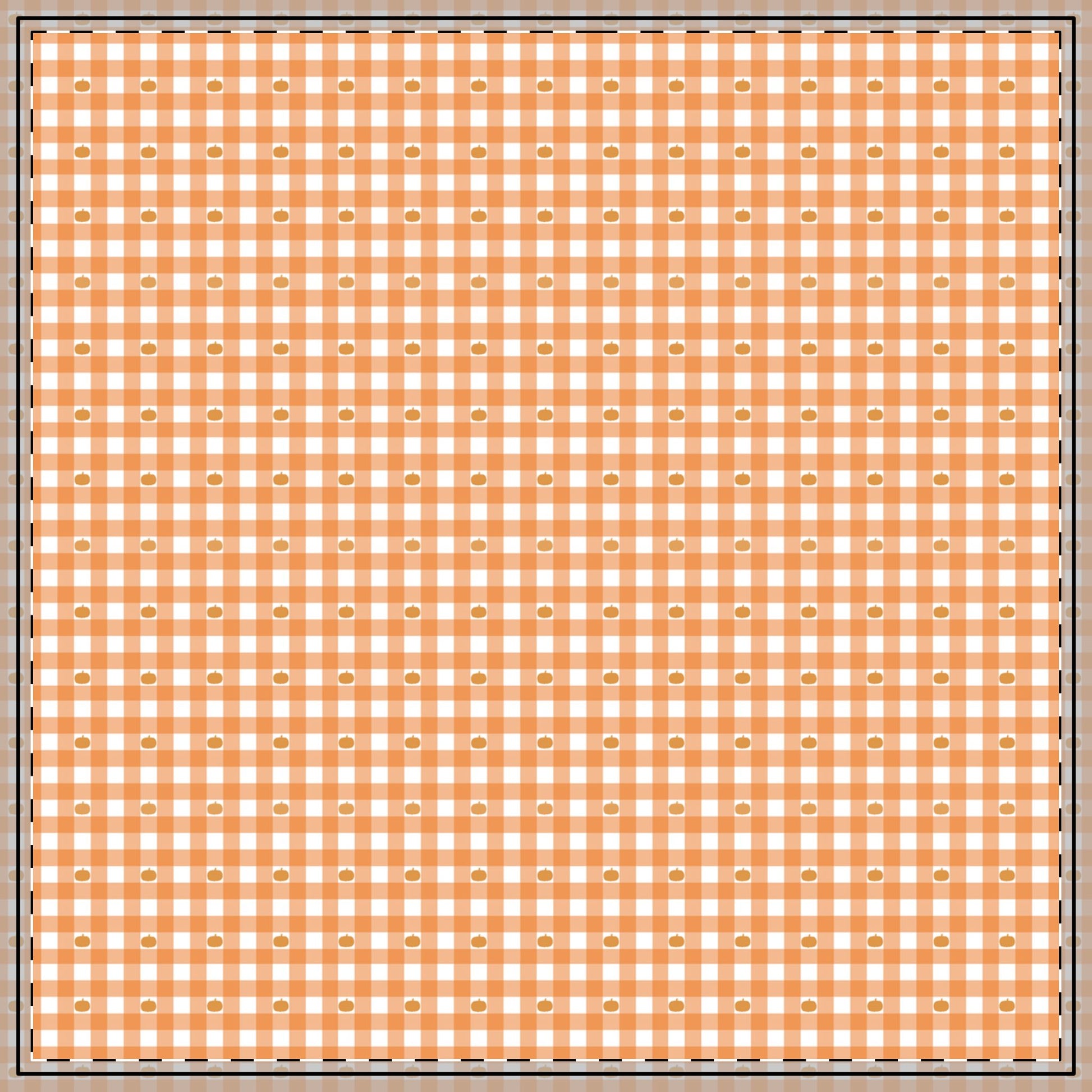 Pumpkin Gingham Tablecloth - 58" × 58" and 58" × 102" Sizes, Orange Checked Gingham Pumpkin Design Tablecloth, Orange & White Tablecloth, Orange Checked Tablecloth, Halloween Table Linen, Thanksgiving Tablecloth, Farmhouse Decor, Pumpkin Table Tablecloth