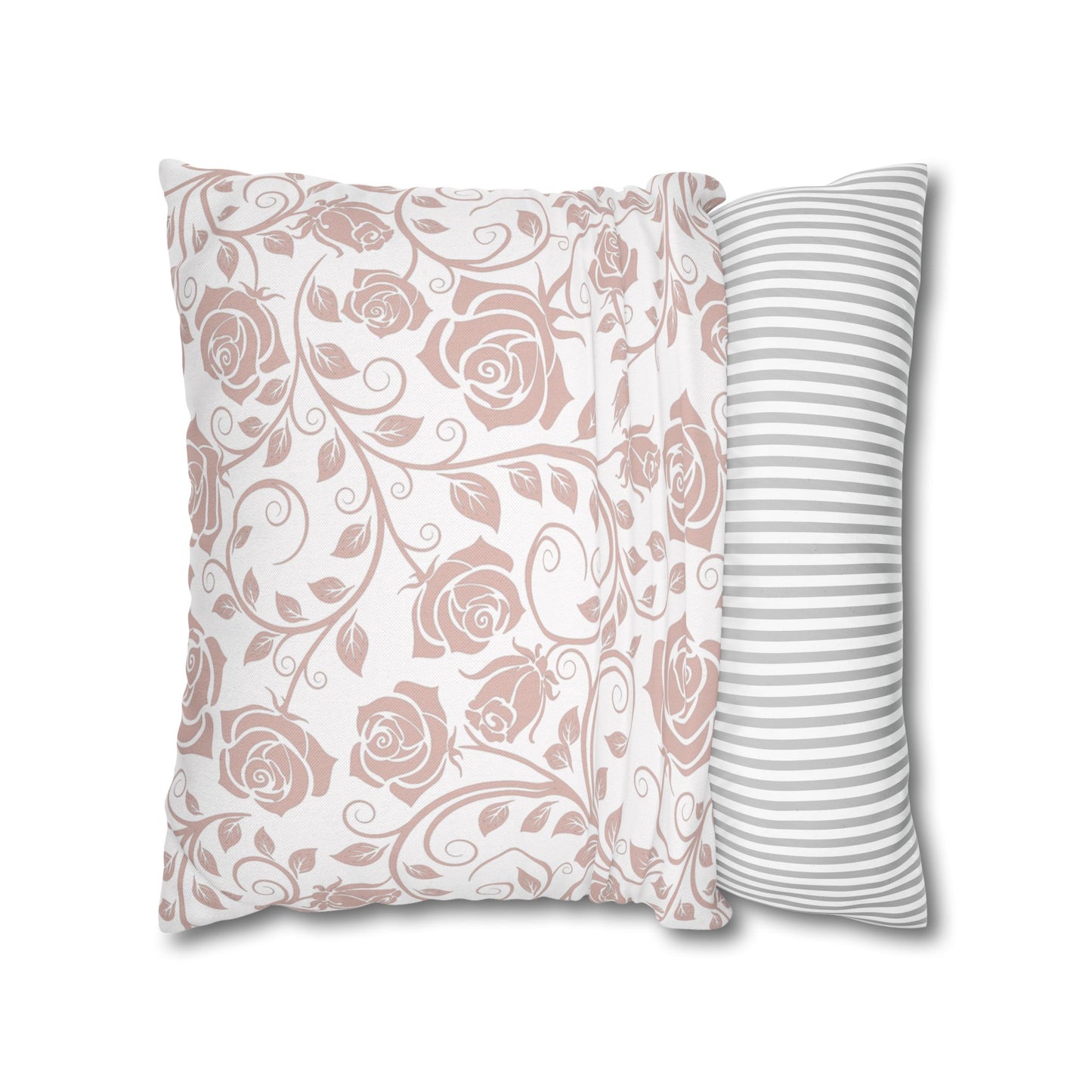 Pink Roses pillow cover case on a white background