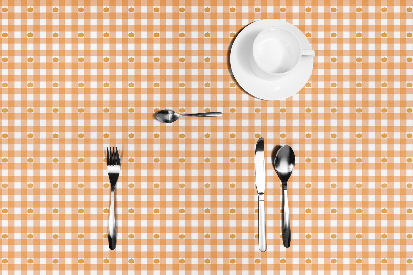 Pumpkin Gingham Tablecloth - 58" × 58" and 58" × 102" Sizes, Orange Checked Gingham Pumpkin Design Tablecloth, Orange & White Tablecloth, Orange Checked Tablecloth, Halloween Table Linen, Thanksgiving Tablecloth, Farmhouse Decor, Pumpkin Table Tablecloth