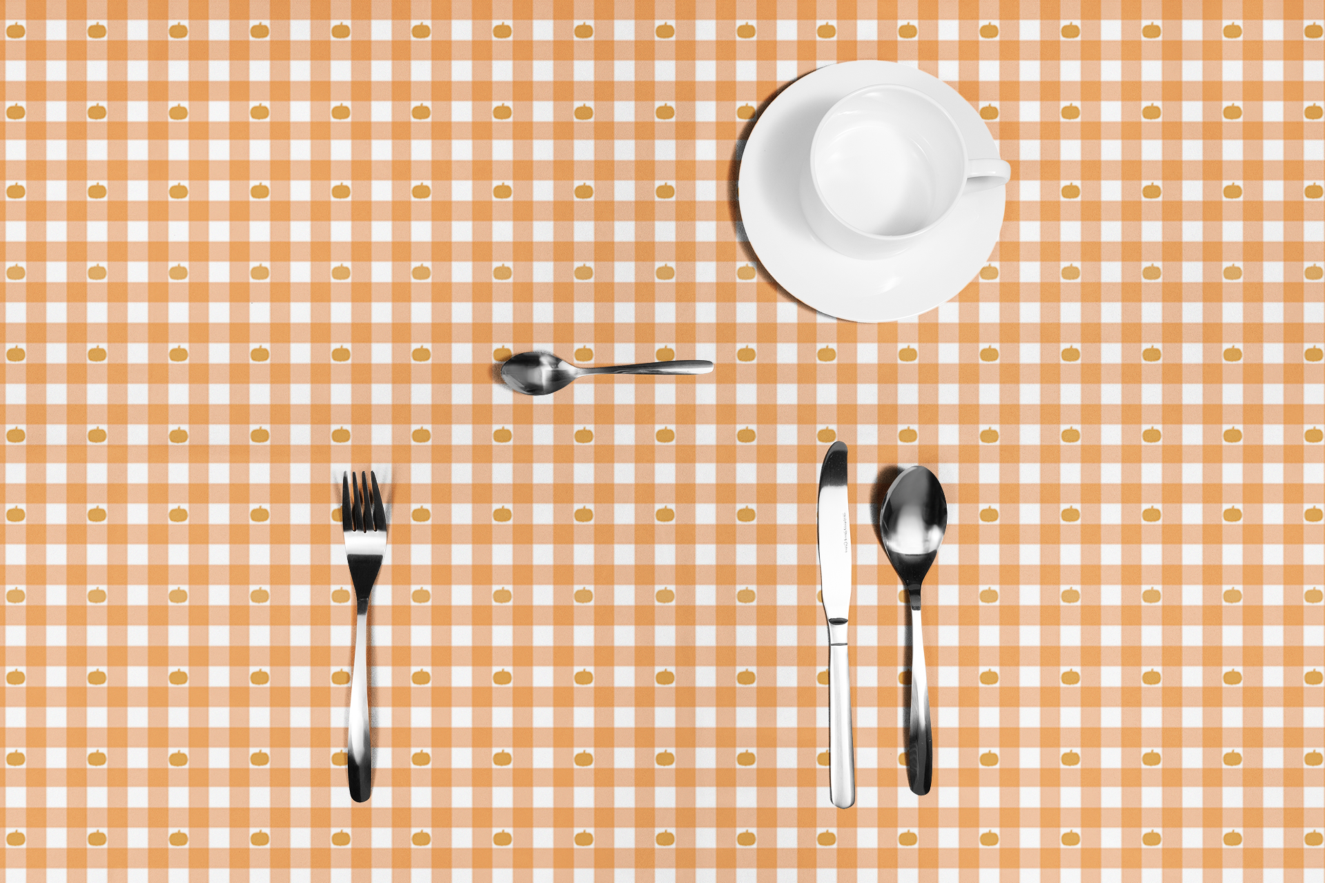 Pumpkin Gingham Tablecloth - 58" × 58" and 58" × 102" Sizes, Orange Checked Gingham Pumpkin Design Tablecloth, Orange & White Tablecloth, Orange Checked Tablecloth, Halloween Table Linen, Thanksgiving Tablecloth, Farmhouse Decor, Pumpkin Table Tablecloth