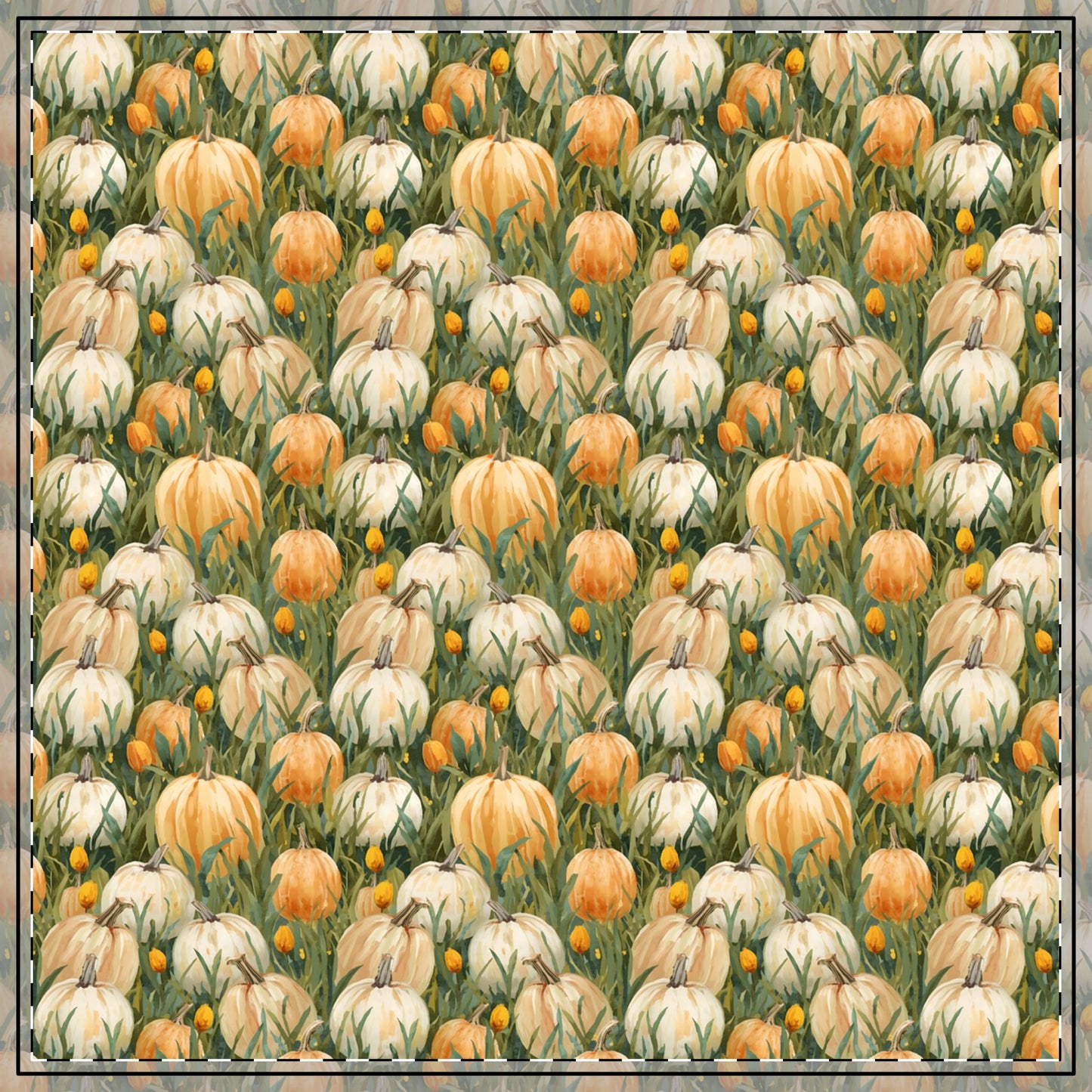 Pumpkin Patch Tablecloth - 100% Cotton Twill Tablecloth, 58" × 58" and 58" × 102" Sizes, Fall Autumn Pumpkins Tablecloth, Thanksgiving Tablecloth, Fall /Orange Tablecloth, Halloween Tablecloth