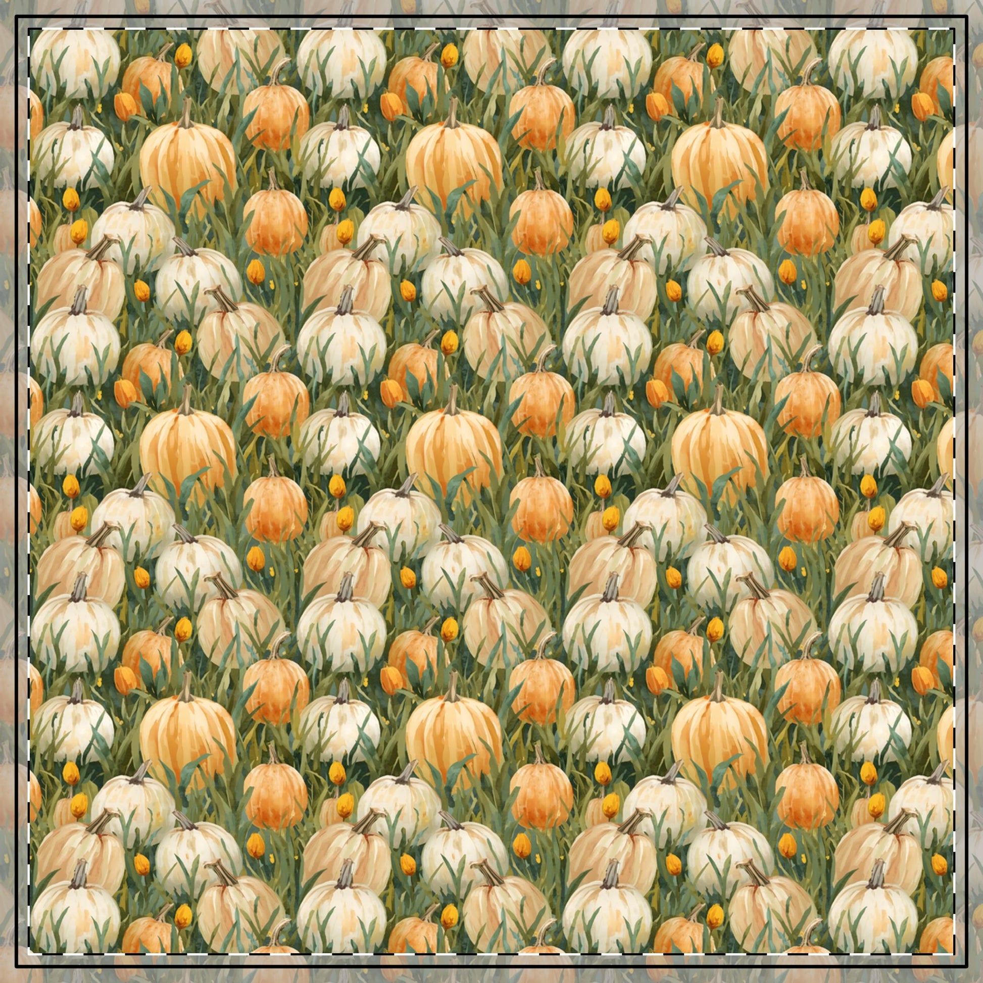 Pumpkin Patch Tablecloth - 100% Cotton Twill Tablecloth, 58" × 58" and 58" × 102" Sizes, Fall Autumn Pumpkins Tablecloth, Thanksgiving Tablecloth, Fall /Orange Tablecloth, Halloween Tablecloth