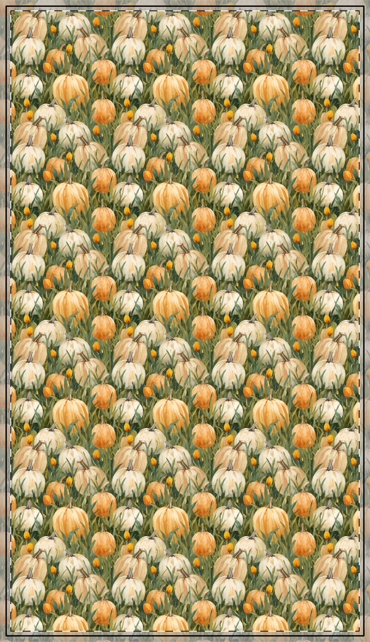 Pumpkin Patch Tablecloth - 100% Cotton Twill Tablecloth, 58" × 58" and 58" × 102" Sizes, Fall Autumn Pumpkins Tablecloth, Thanksgiving Tablecloth, Fall /Orange Tablecloth, Halloween Tablecloth